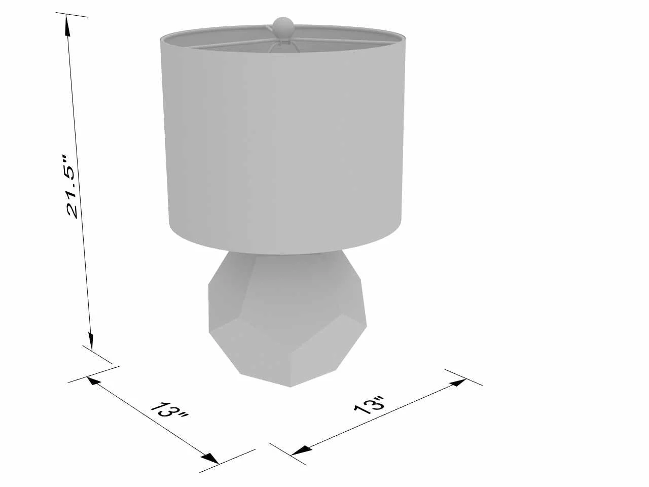 Coleford Gold Geometric Table Lamp - Clearance - Image 11