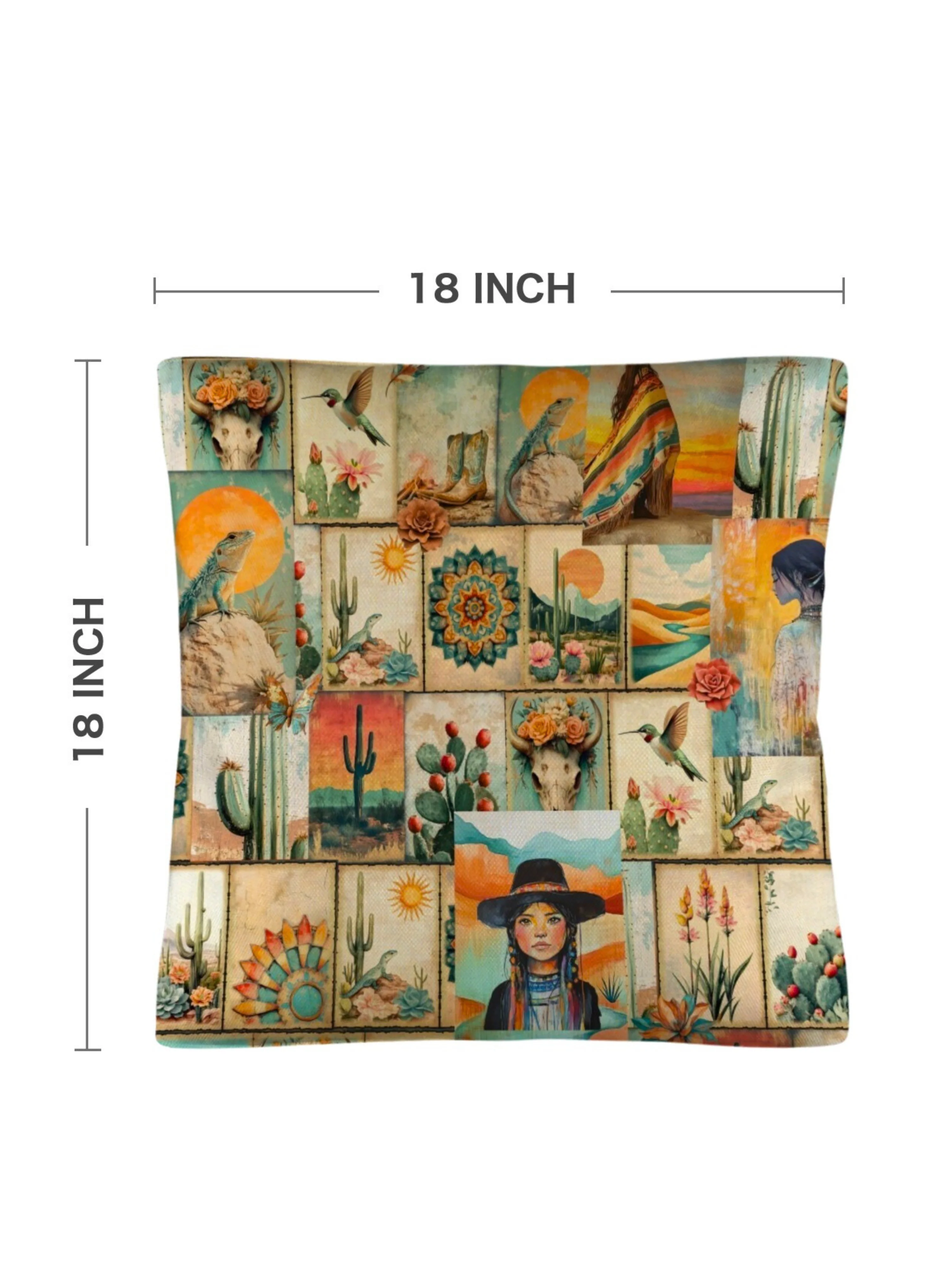 Colores de Mexico Pictures of the Southwest Pillow Case Made in USA - Image 3