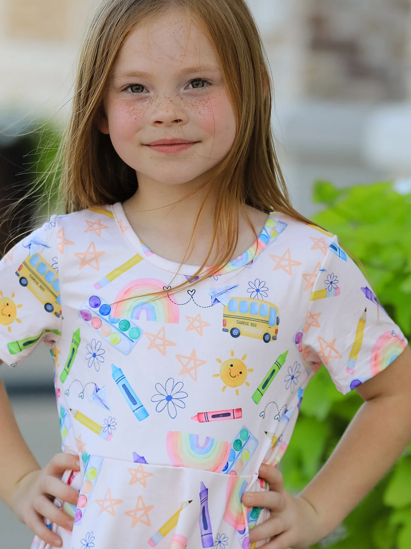 Colorful Back-to-School Delight Girls Dress - Image 5