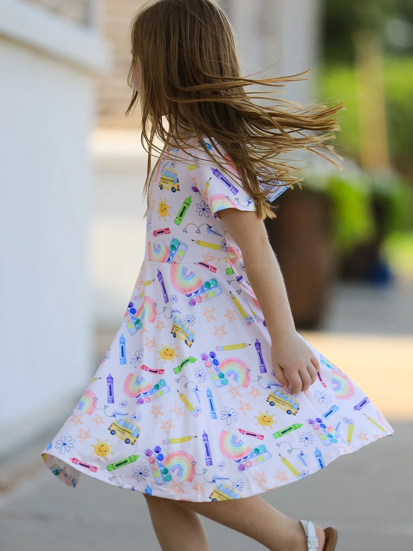 Colorful Back-to-School Delight Girls Dress - Image 7