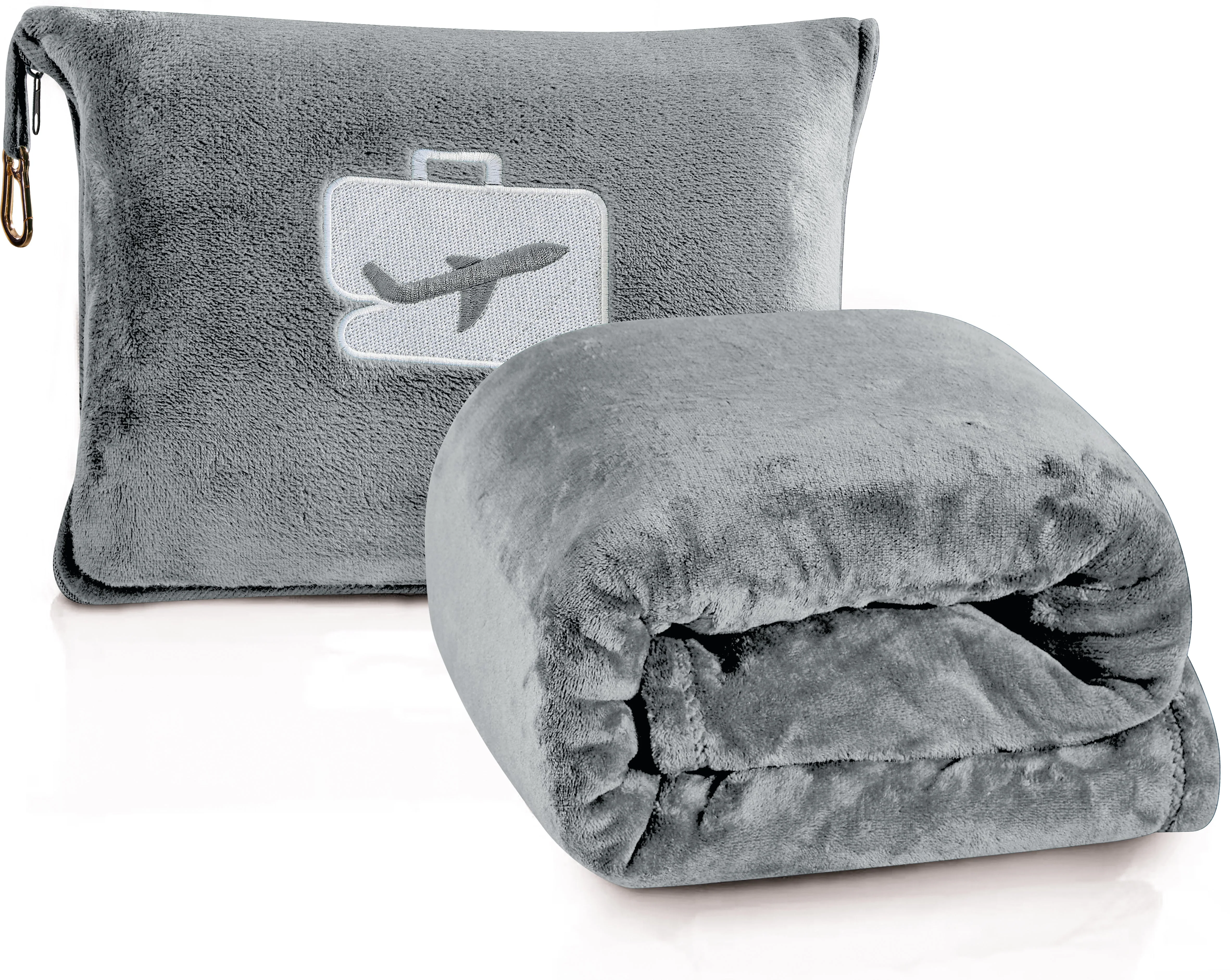 Comfort Fly Travel Blanket & Pillow – 2-in-1 Micro Plush Airplane Blanket with Carry Case (40" x 70") - Image 4