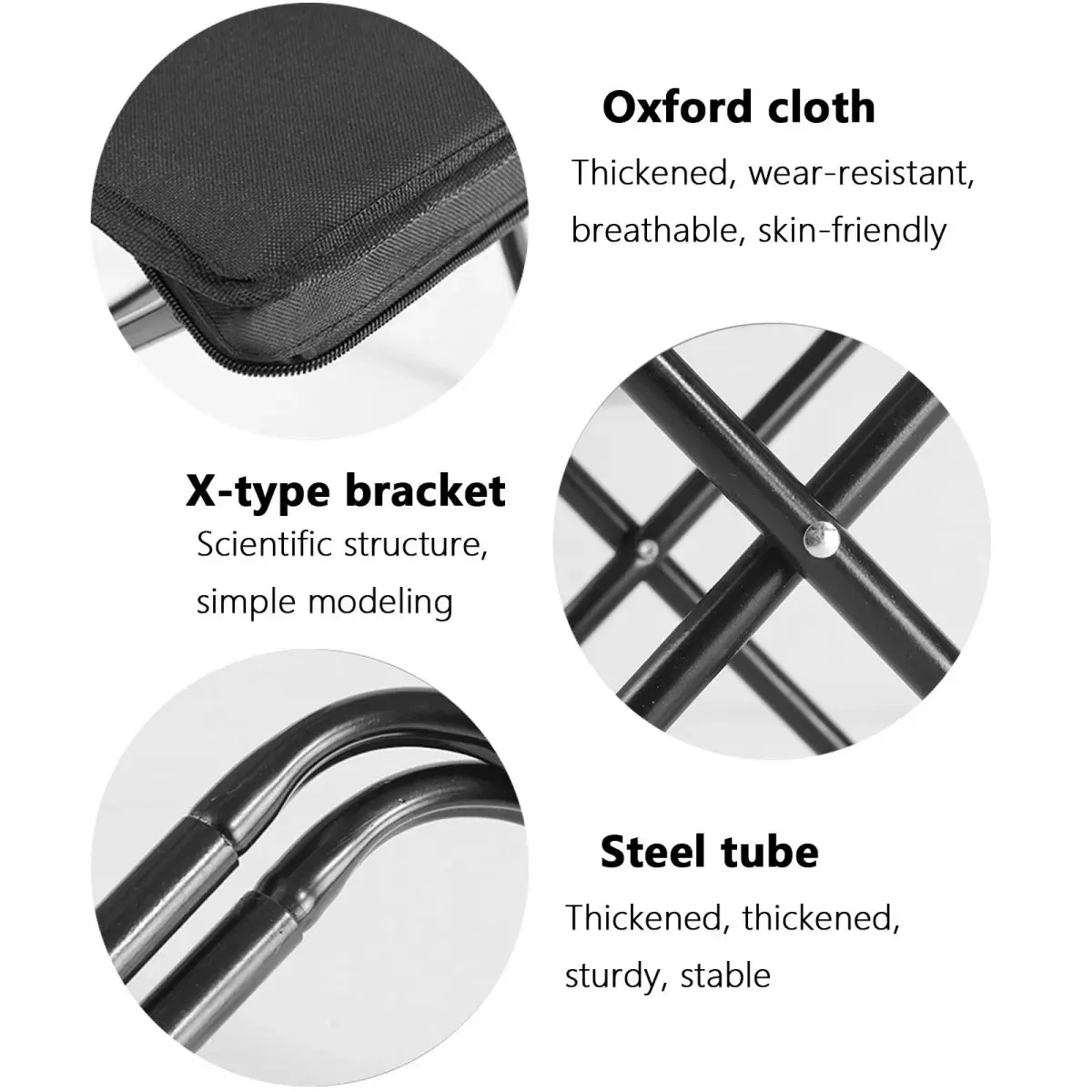 Compact Folding Stool with Zipper Carry Pouch - Image 2