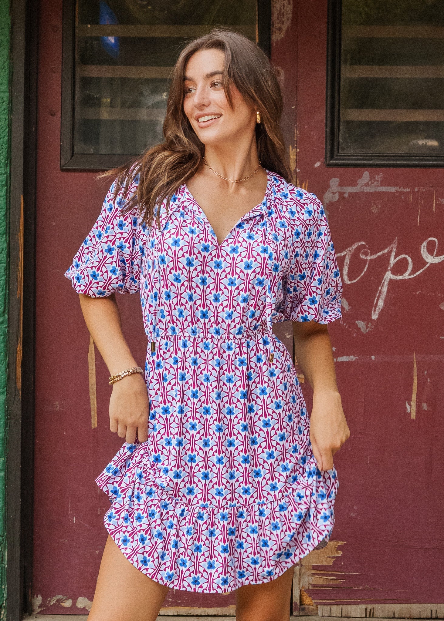 Concord Flowy Cinch Waist Dress - Image 2