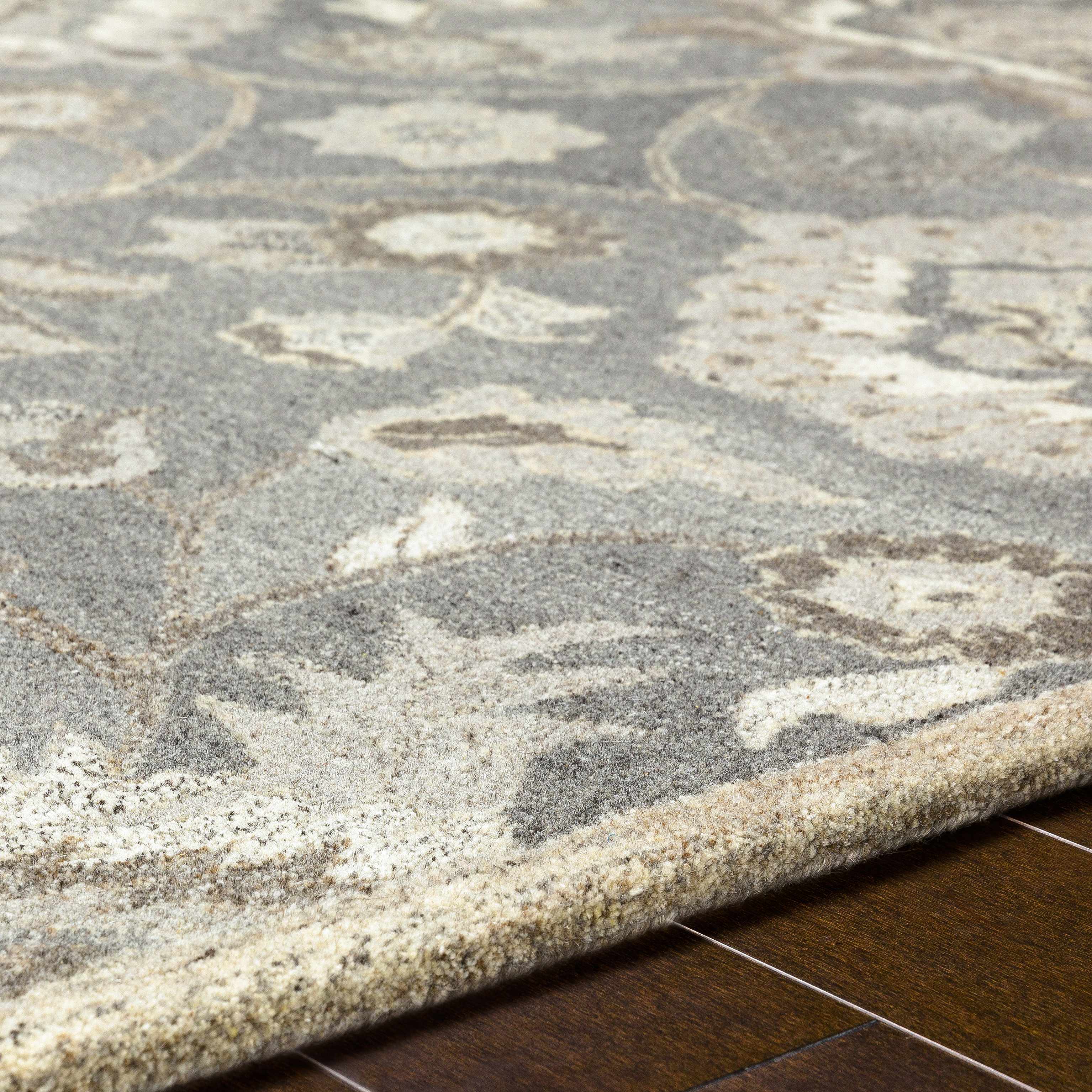 Conesus 1195 Hand Tufted Ivory & Taupe Wool Rug - Image 10