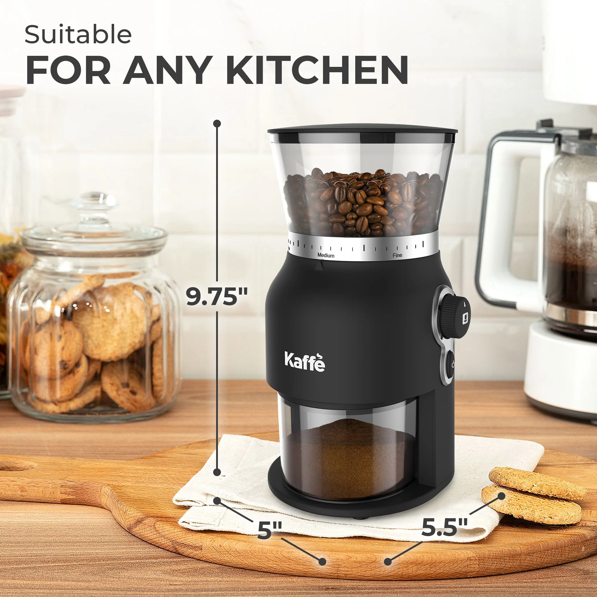 Conical Burr Coffee Grinder, KF8150 - Image 4