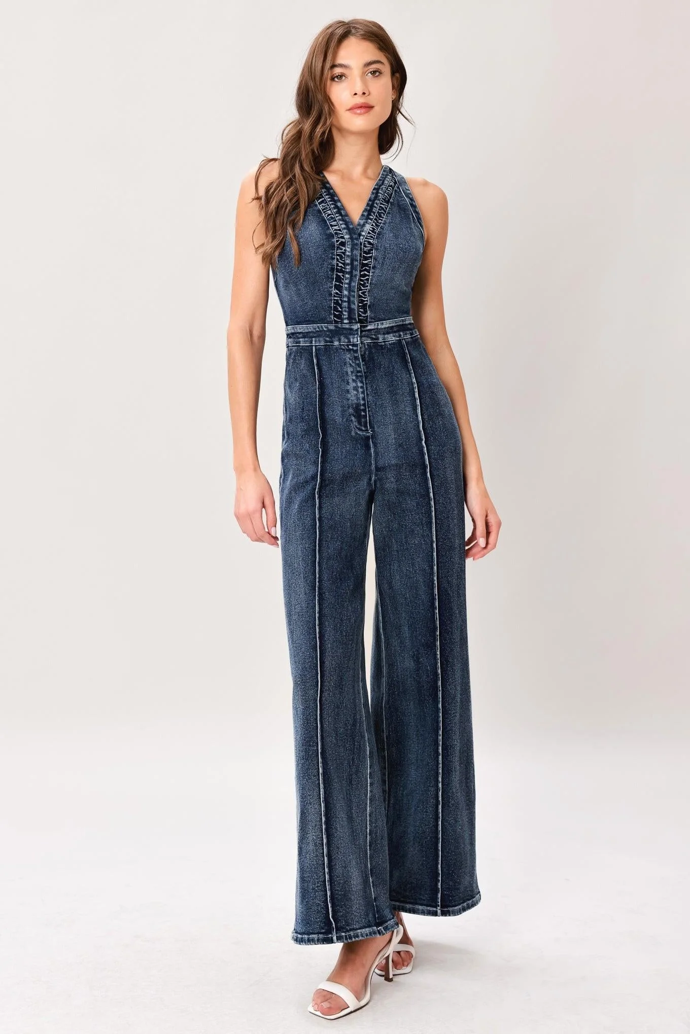 Cool Structure Denim Jumpsuit