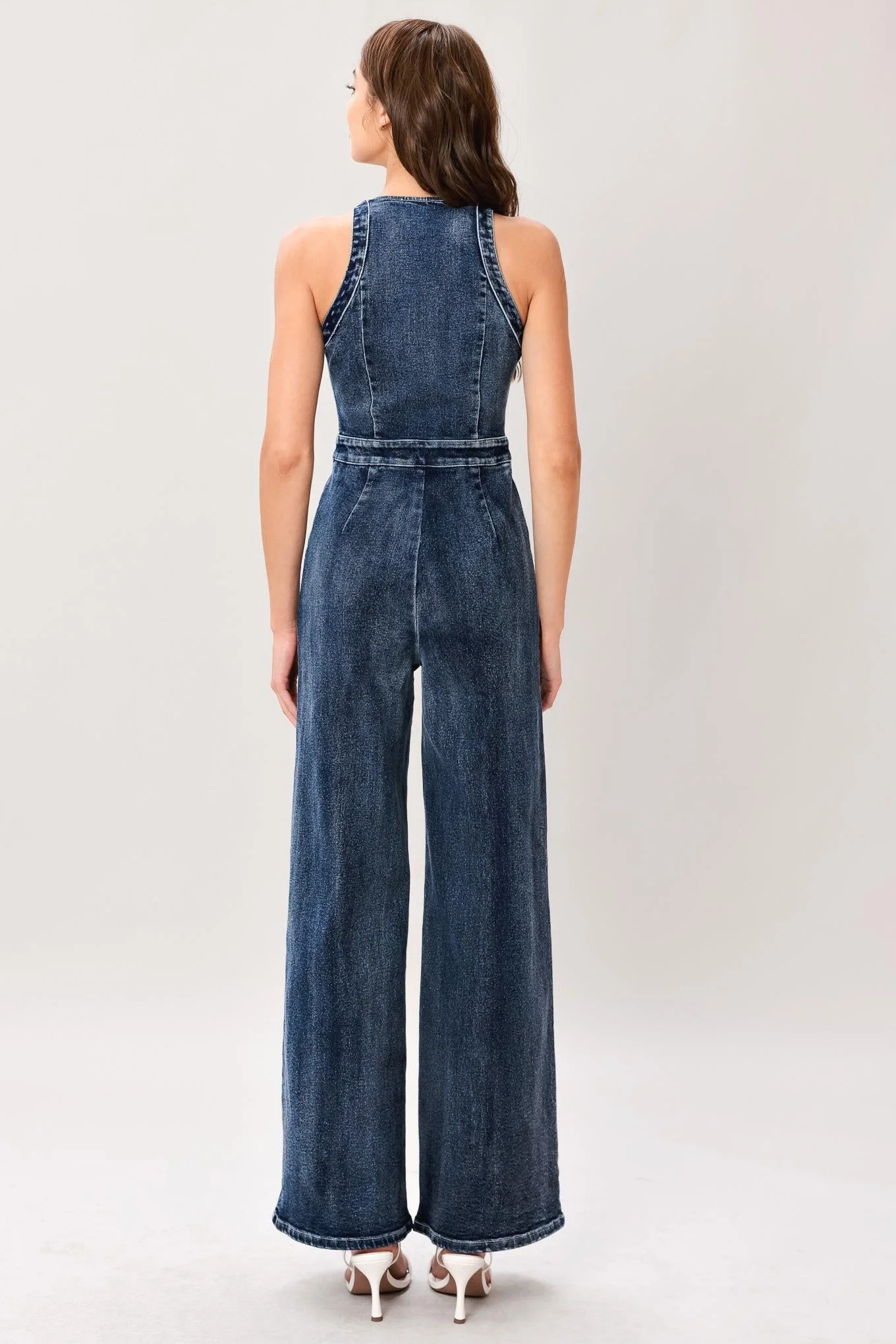 Cool Structure Denim Jumpsuit - Image 2