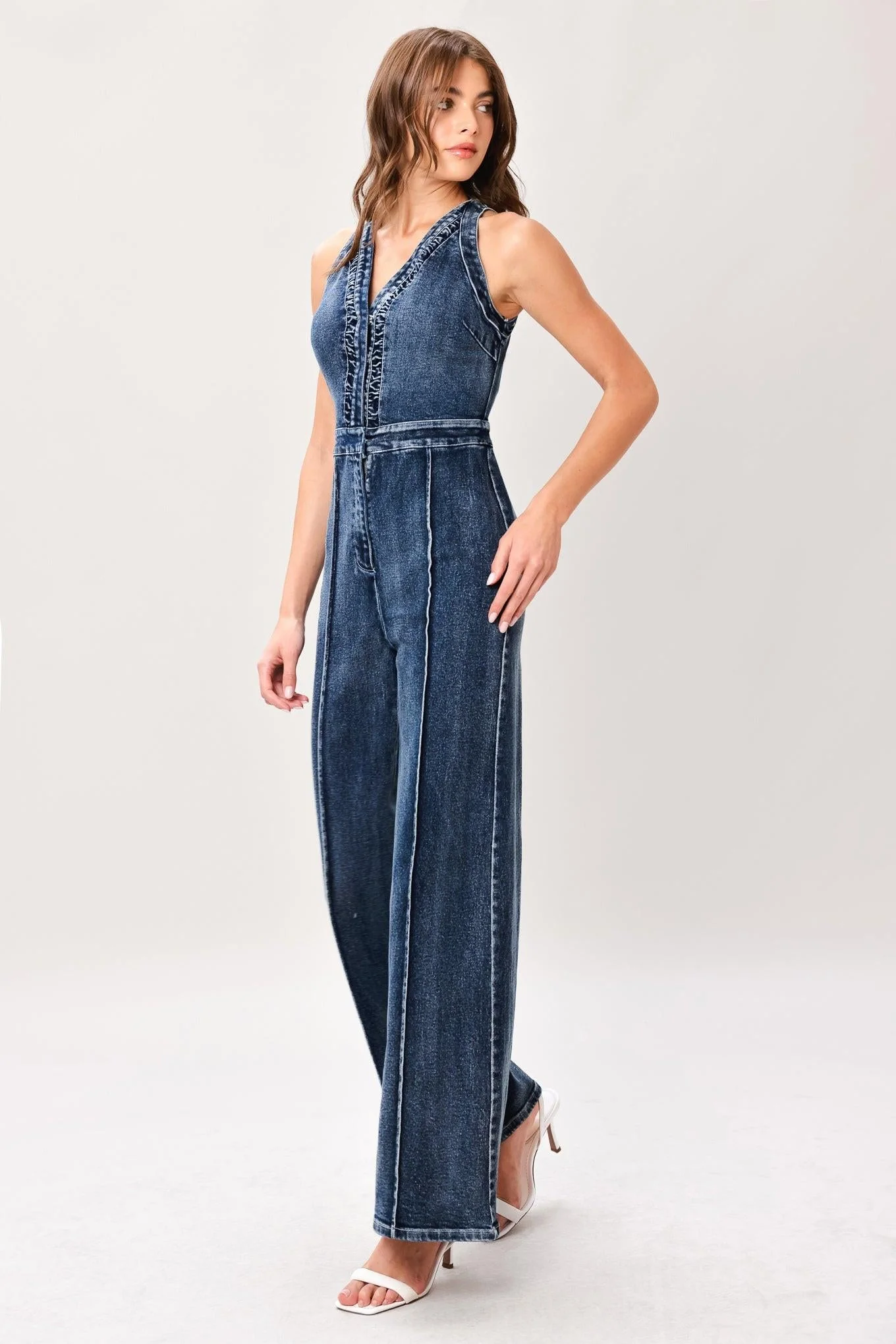 Cool Structure Denim Jumpsuit - Image 6