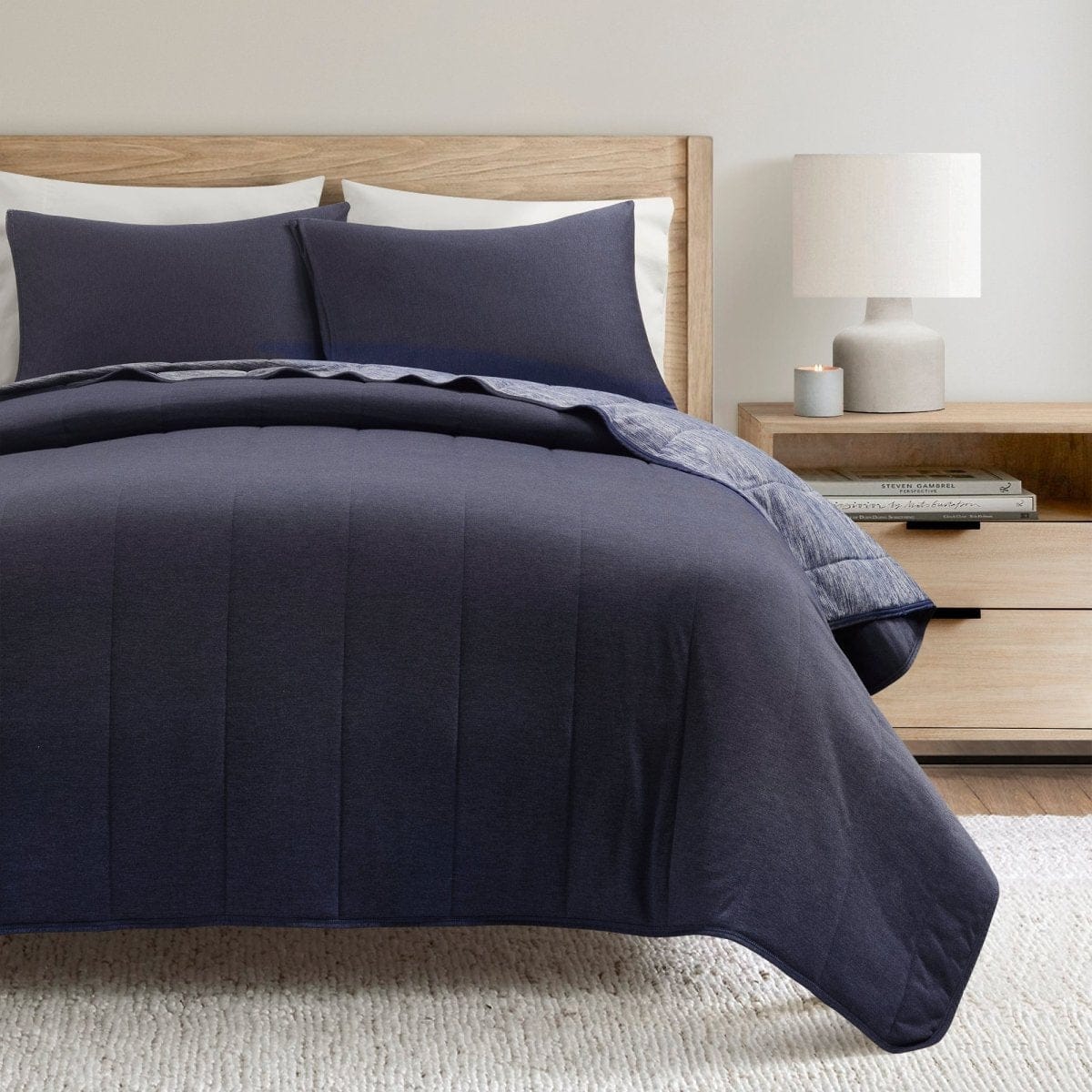 Cooling Reversible Quilted Blanket 3 Piece Set - Image 10