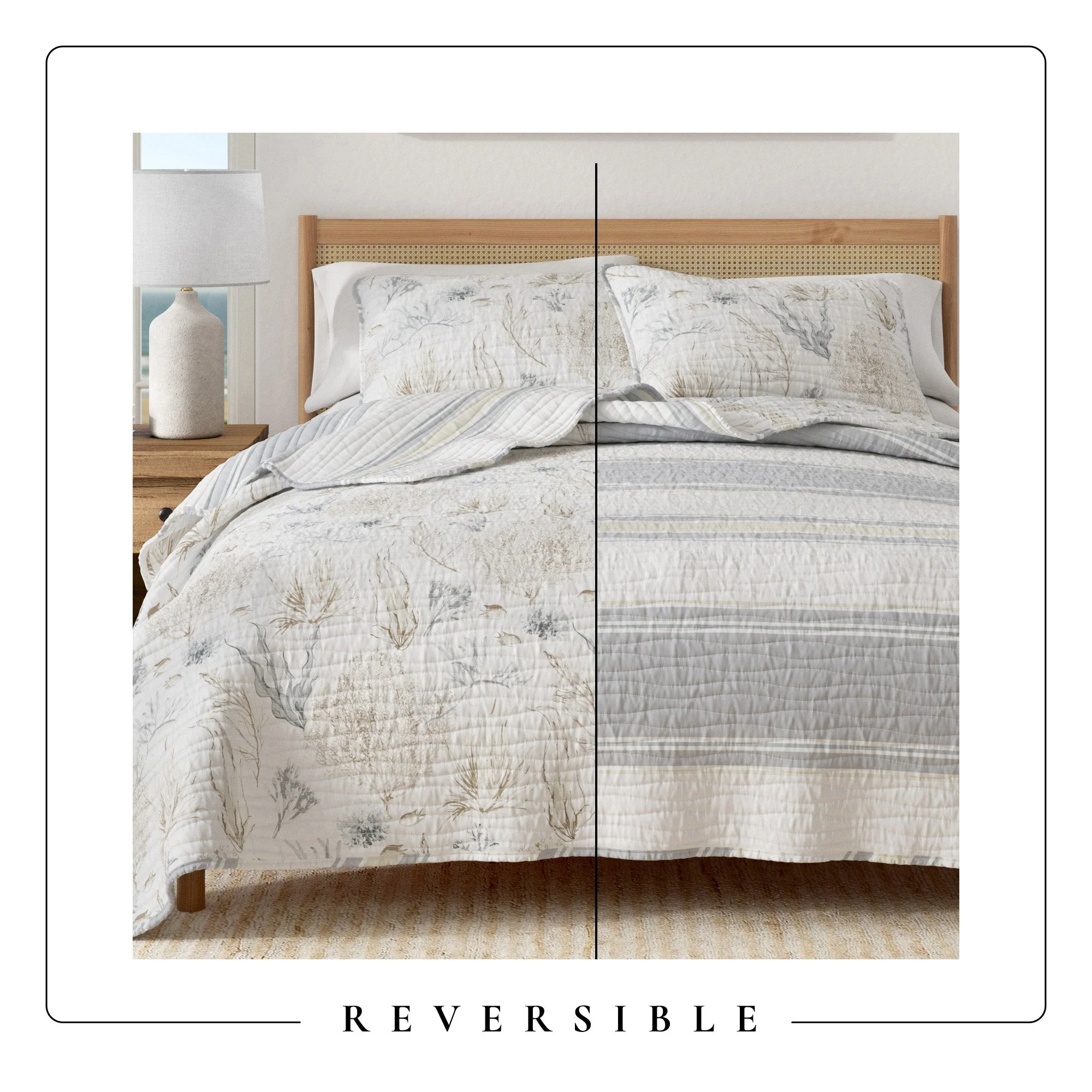 Coral Sea Maze Coastal Quilt Set - Newcomb Collection - Image 5