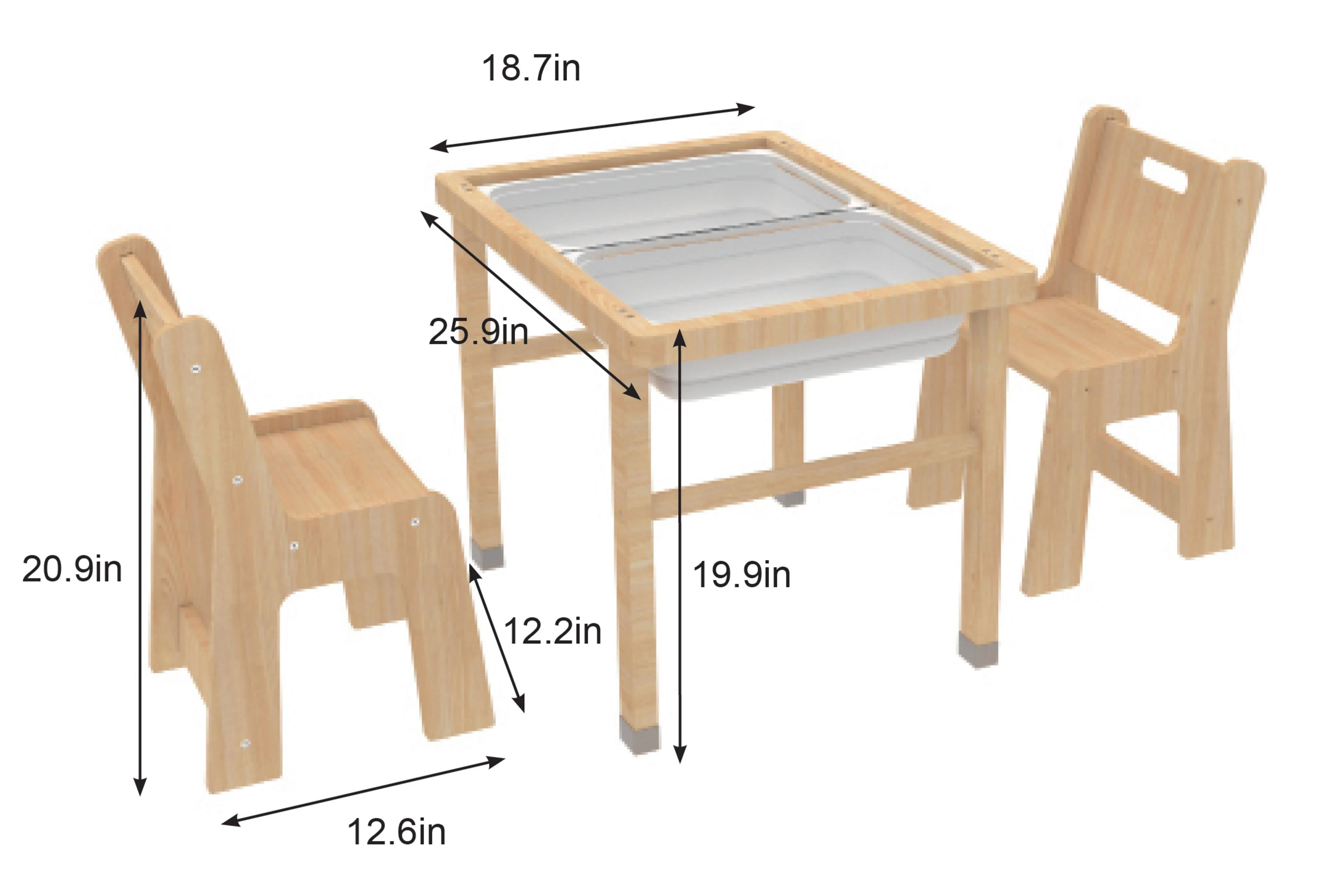 Cordia Wooden Kids Activity Table & Chair Set – Montessori-Inspired Desk for Play & Learning - Image 19