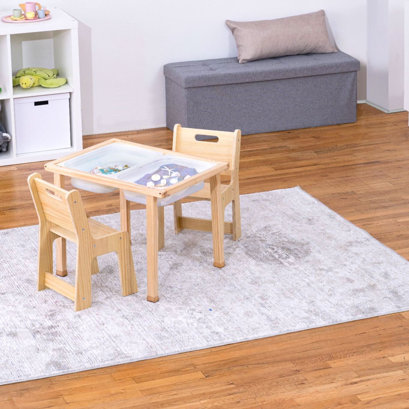 Cordia Wooden Kids Activity Table & Chair Set – Montessori-Inspired Desk for Play & Learning - Image 4