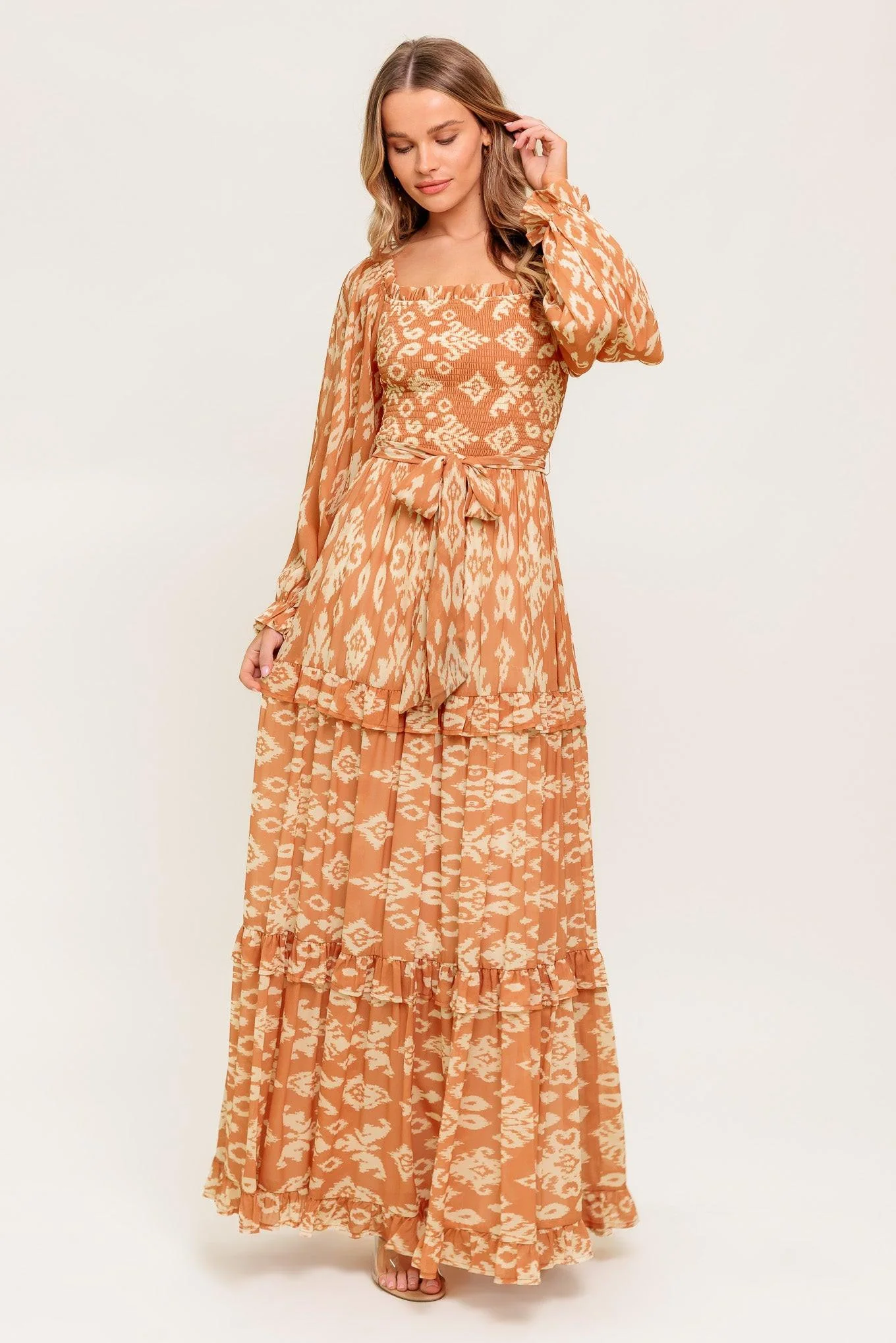Cosmopolitan Elegance Woven Maxi Dress - Image 5