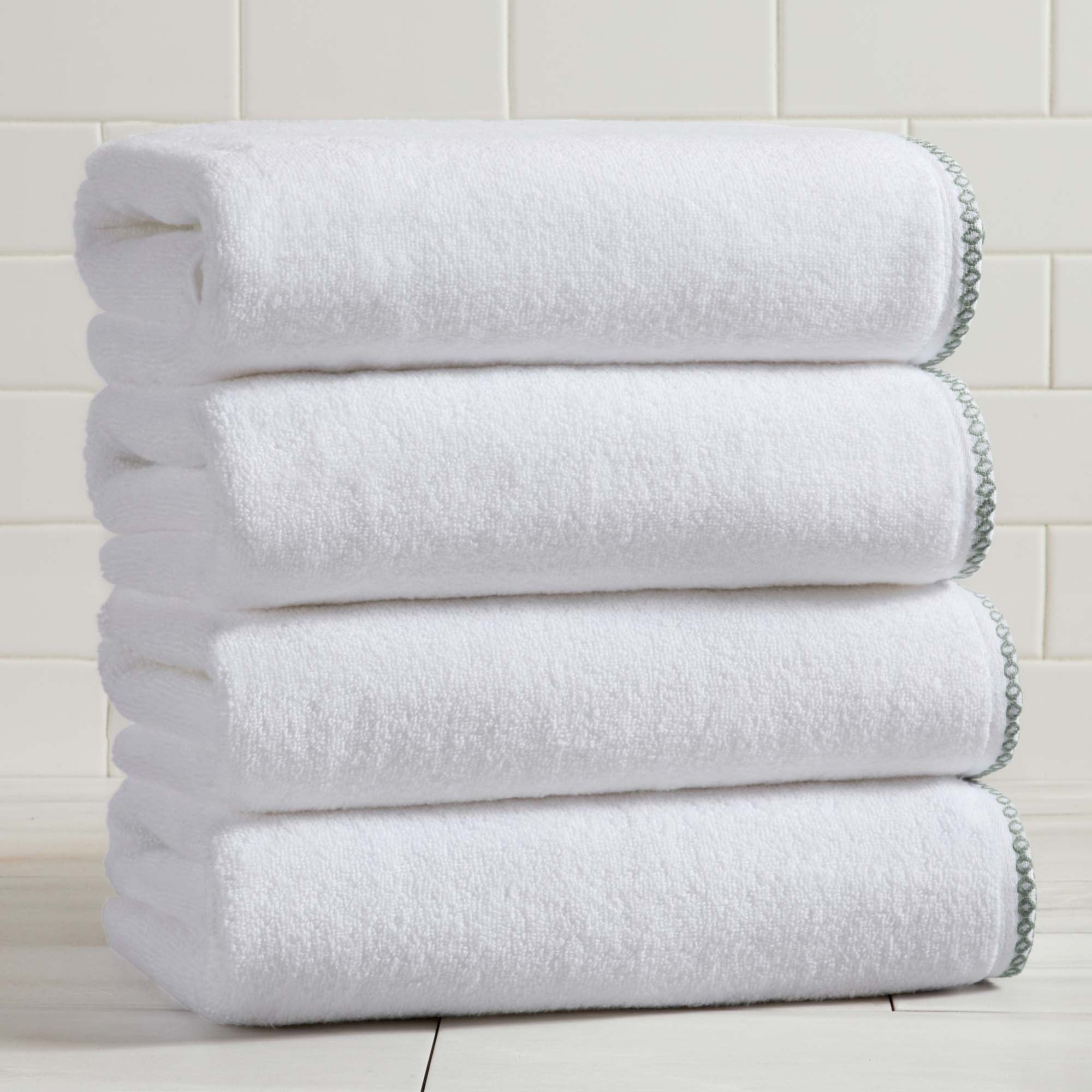 Cotton Border-Stitched 6-Piece Towel Set - Valery Collection - Image 55