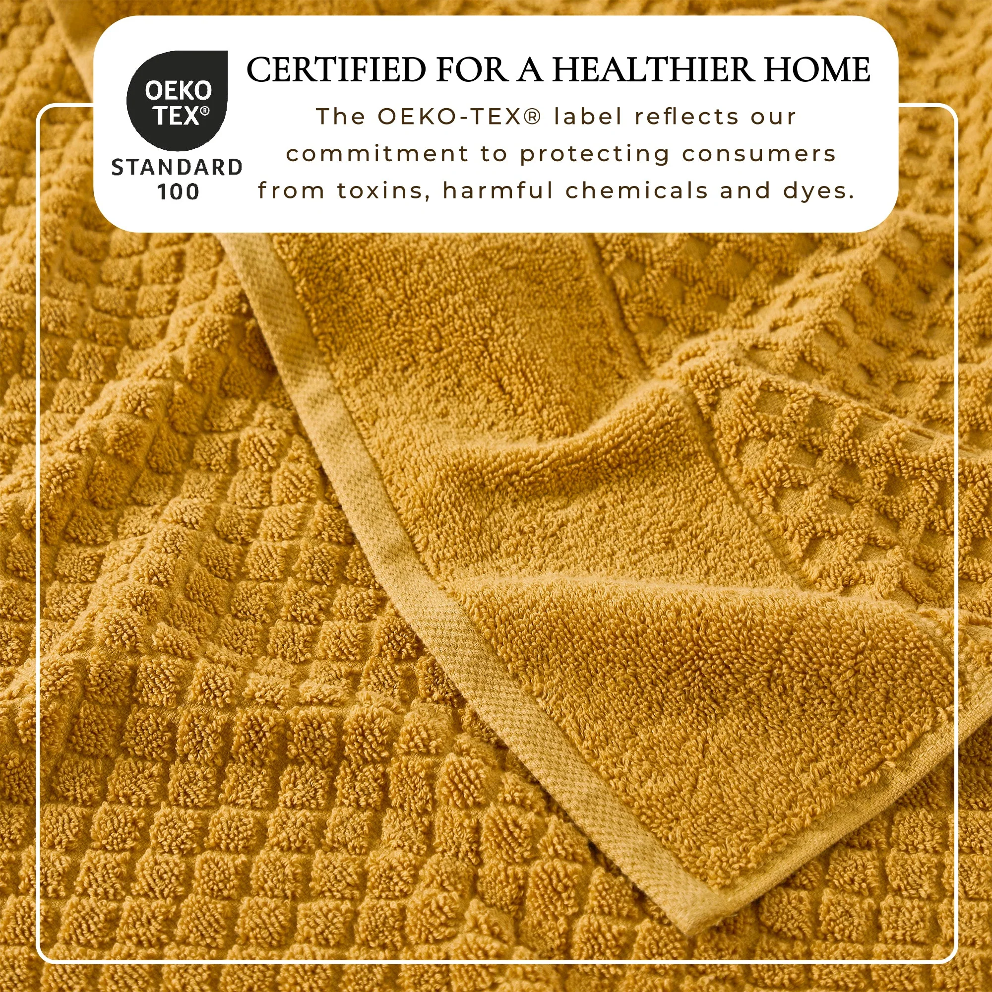 Cotton Diamond Waffle Weave Bath Towel Set - Grayson Collection - Image 111