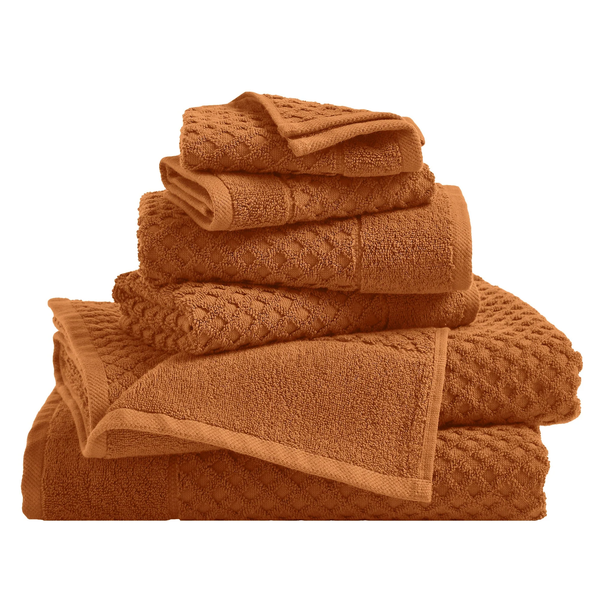 Cotton Diamond Waffle Weave Bath Towel Set - Grayson Collection - Image 119