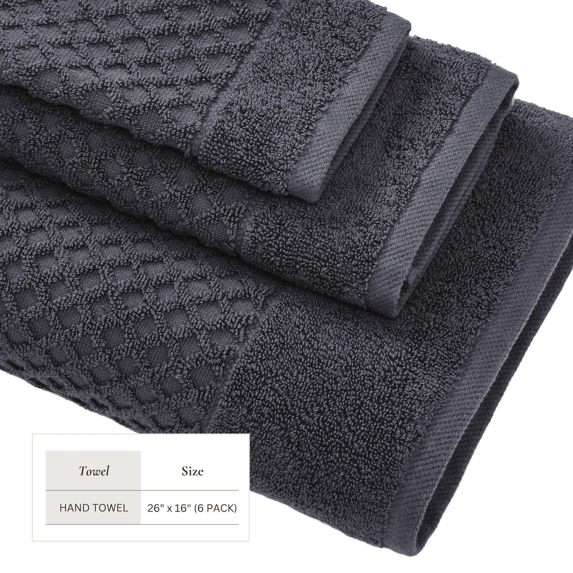 Cotton Diamond Waffle Weave Bath Towel Set - Grayson Collection - Image 163
