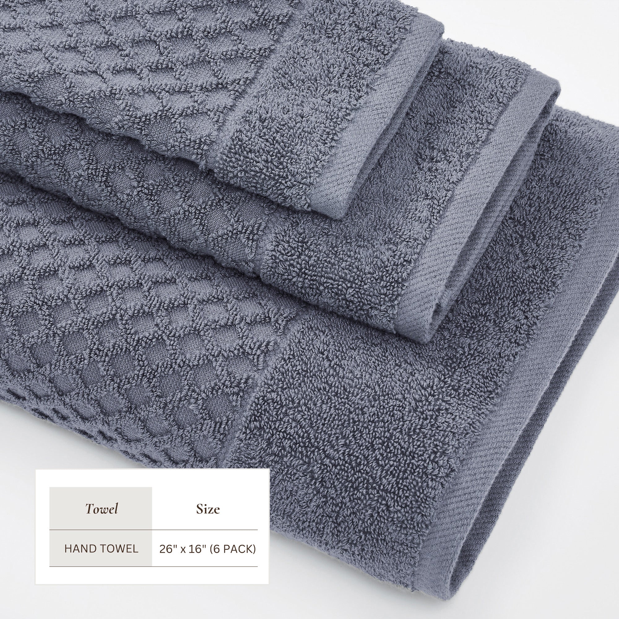 Cotton Diamond Waffle Weave Bath Towel Set - Grayson Collection - Image 188