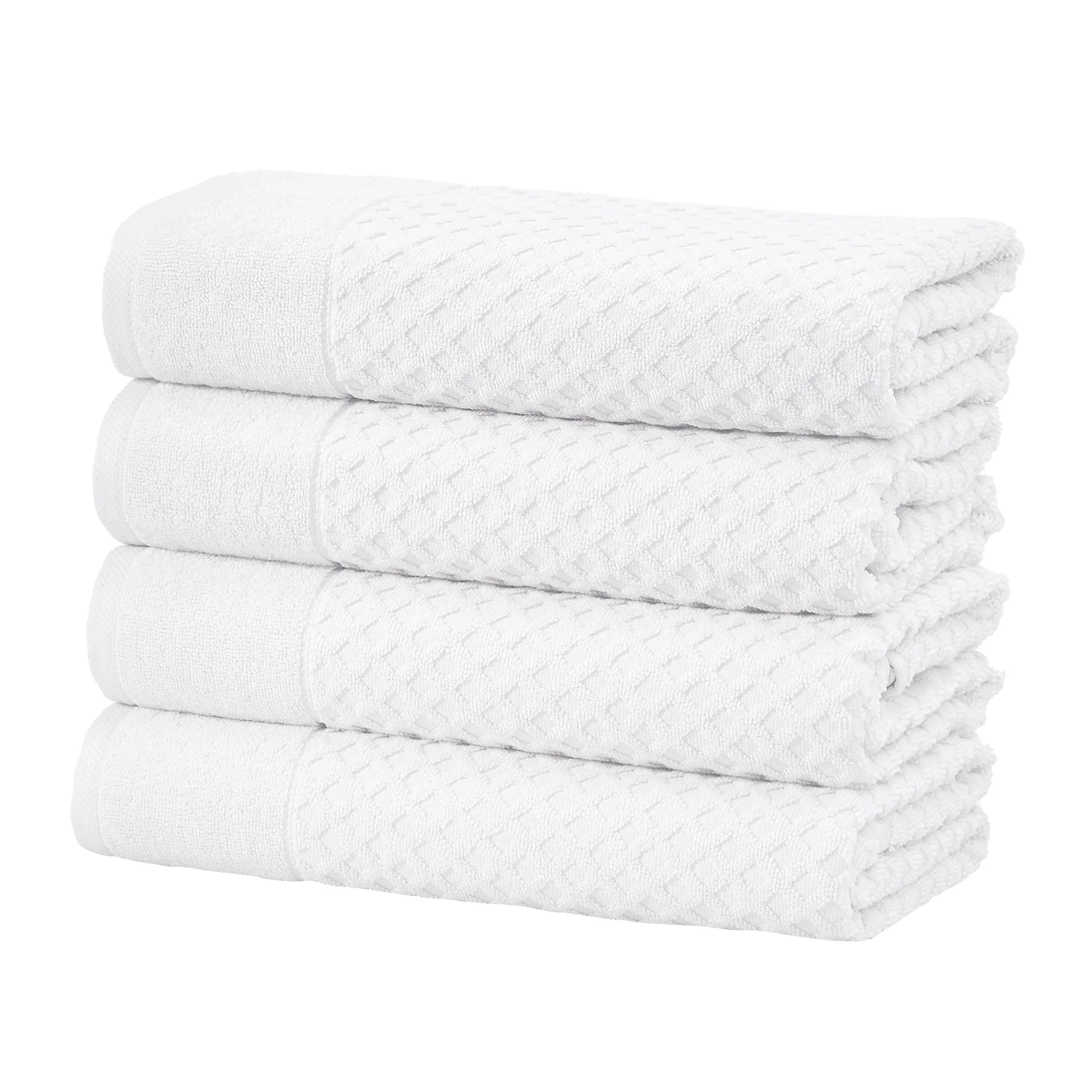 Cotton Diamond Waffle Weave Bath Towel Set - Grayson Collection - Image 2