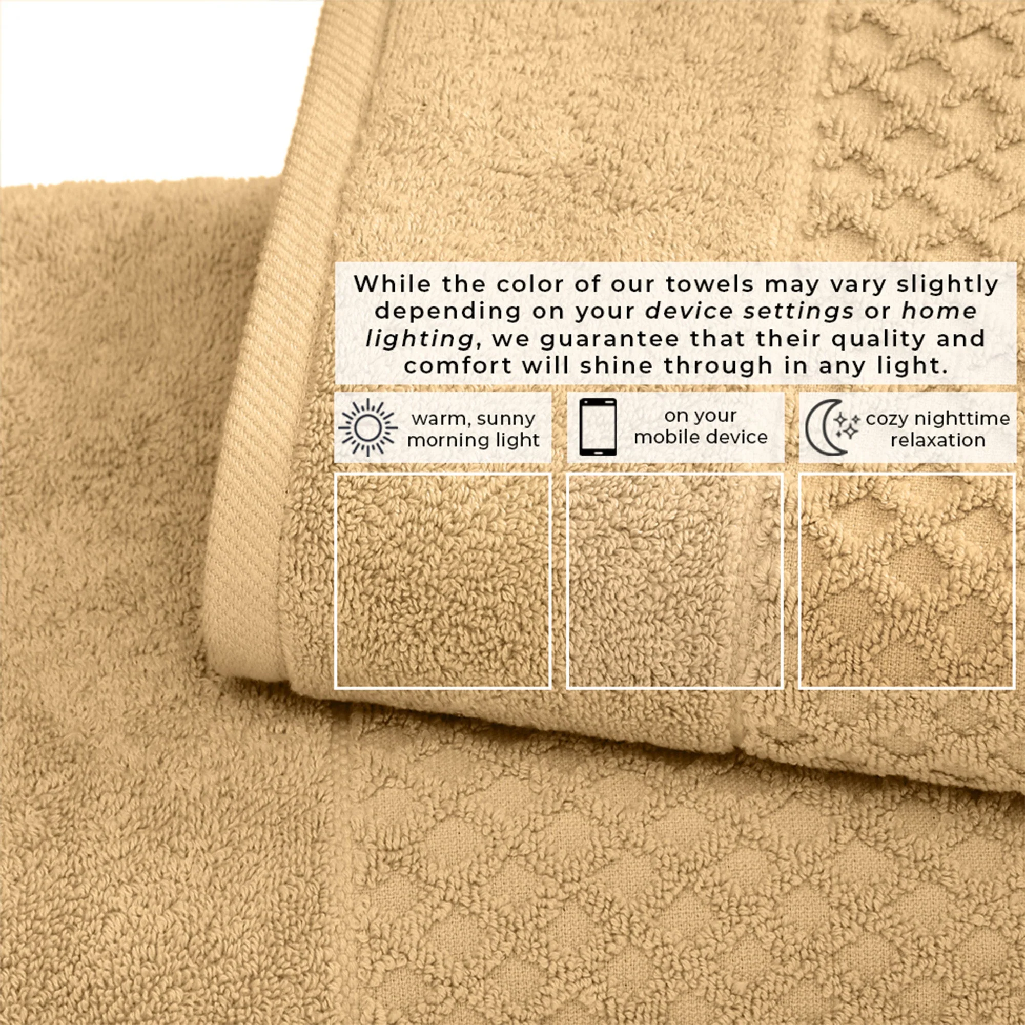 Cotton Diamond Waffle Weave Bath Towel Set - Grayson Collection - Image 35