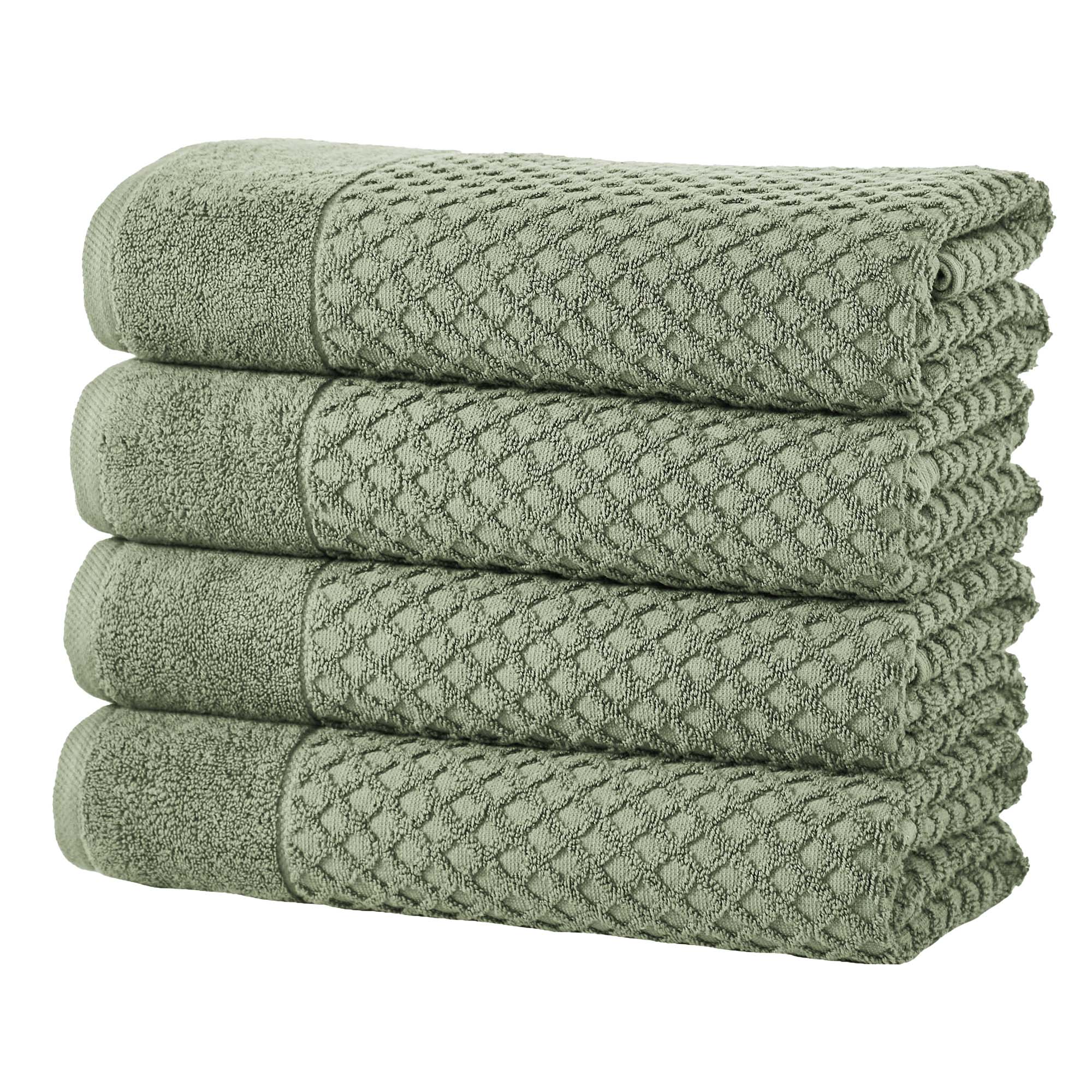 Cotton Diamond Waffle Weave Bath Towel Set - Grayson Collection - Image 62