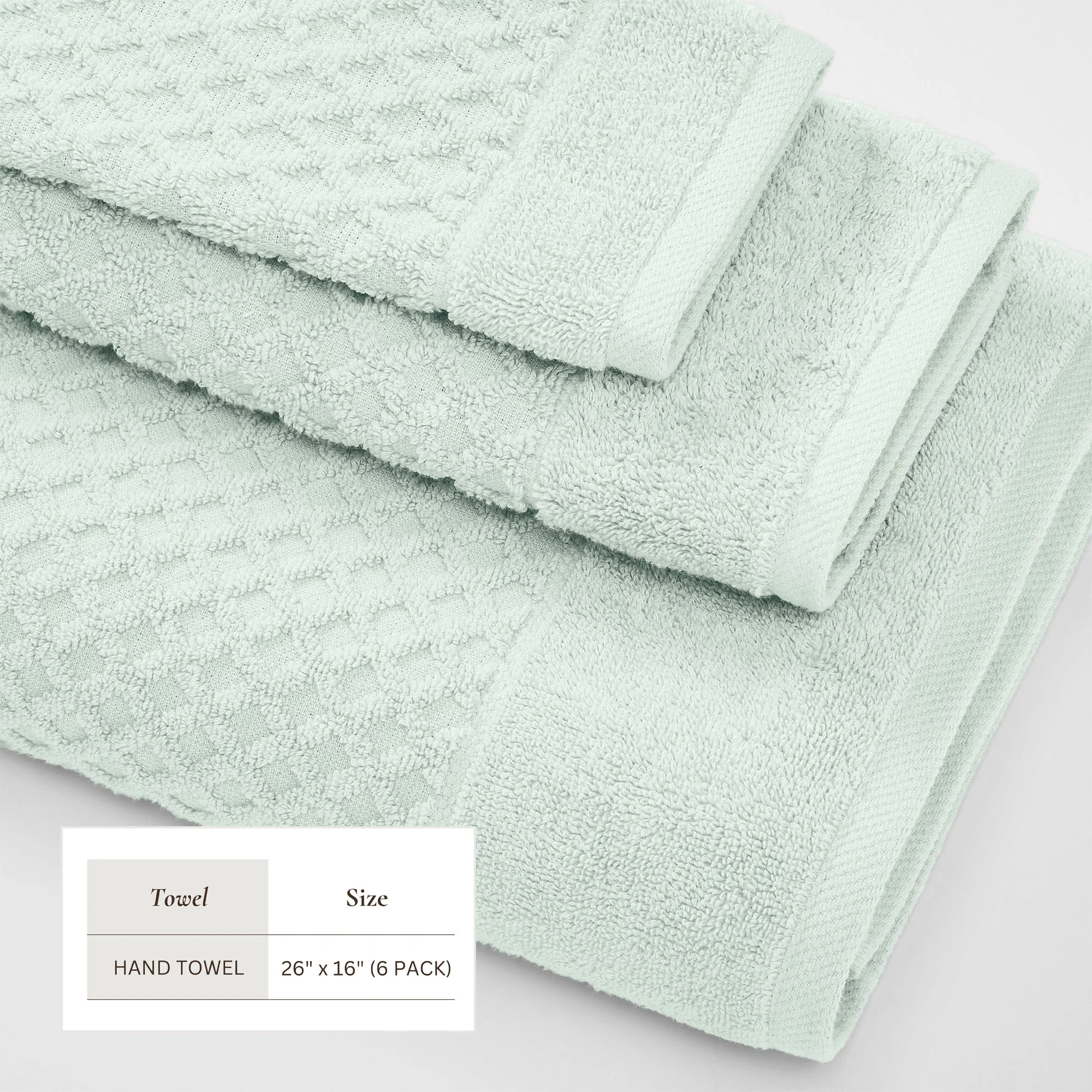 Cotton Diamond Waffle Weave Bath Towel Set - Grayson Collection - Image 91