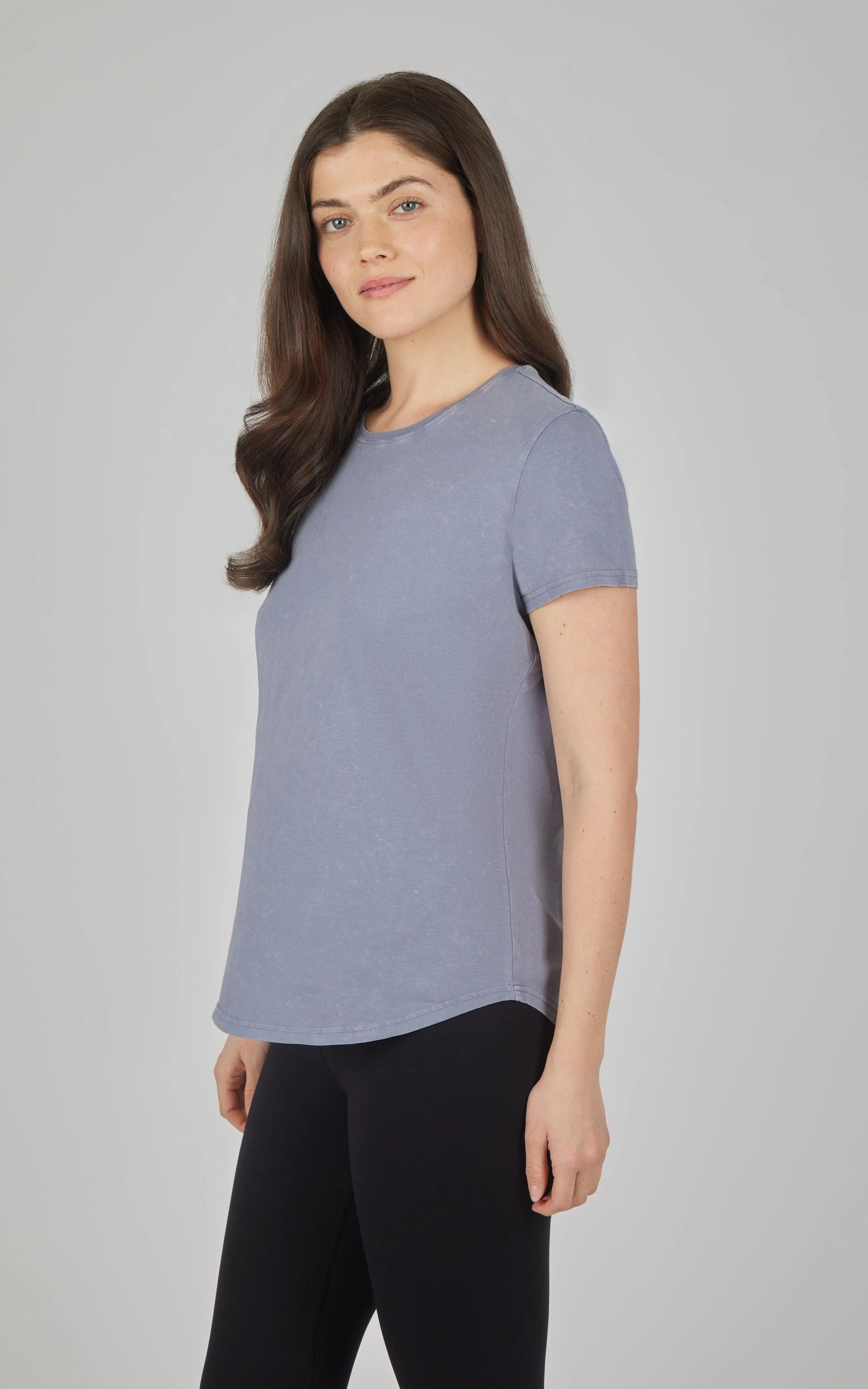 Cotton Jersey Brenna Acid Wash Crew Neck Tee - Image 17