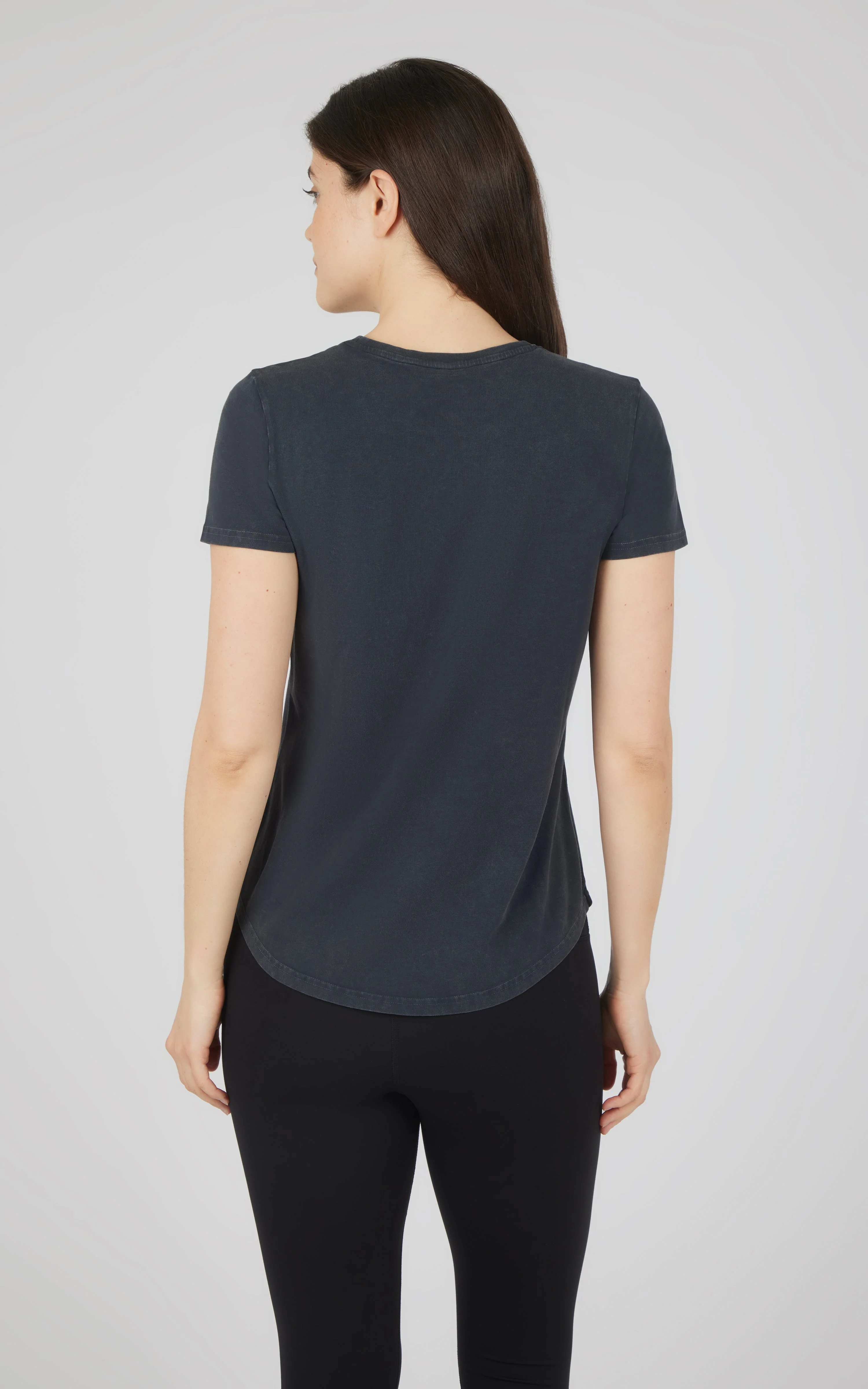 Cotton Jersey Brenna Acid Wash Crew Neck Tee - Image 9