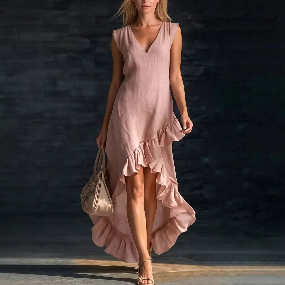 Cotton Long Sleeveless Casual Dress for Women - Image 5
