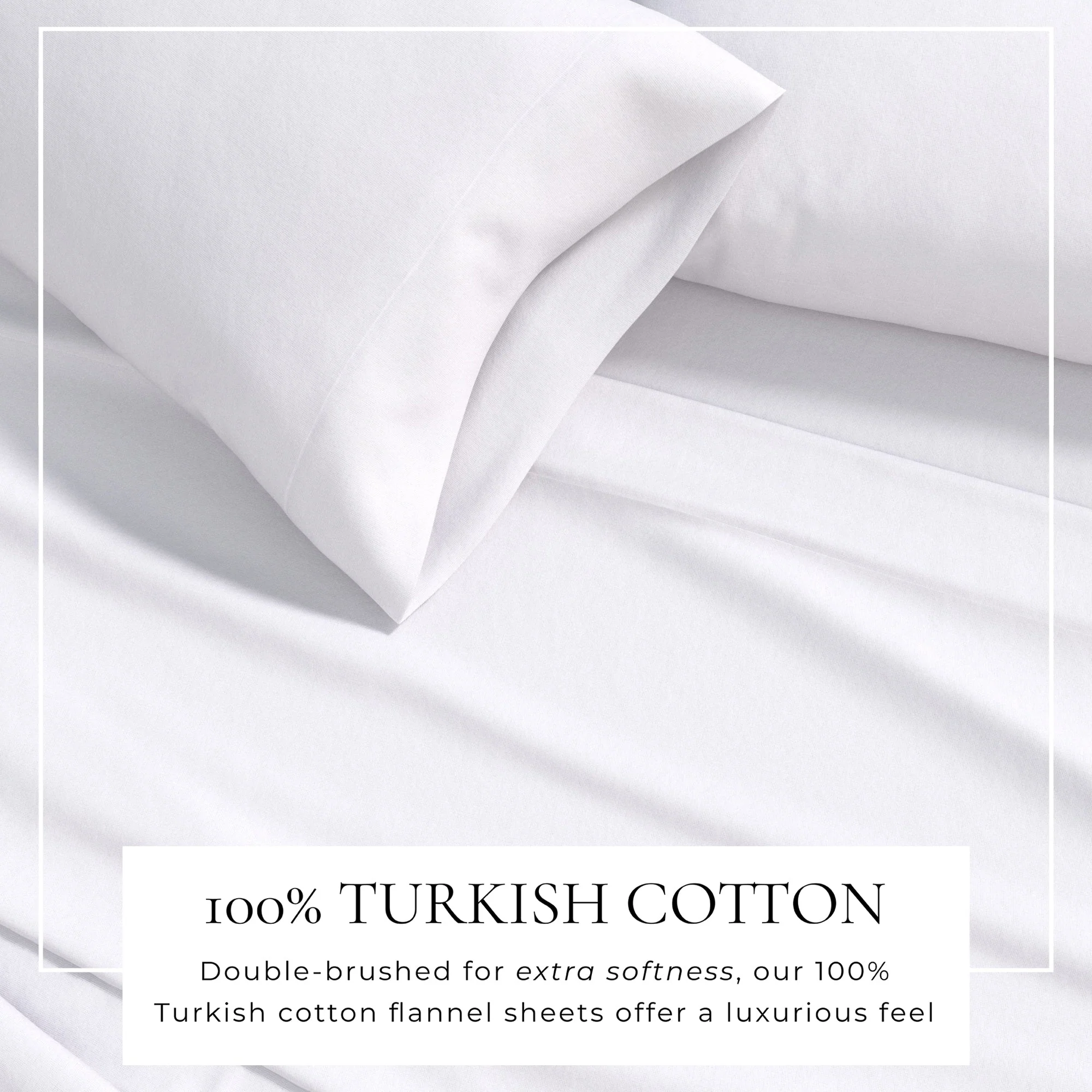 Cotton Solid Flannel Sheet - Nordic Collection - Image 2