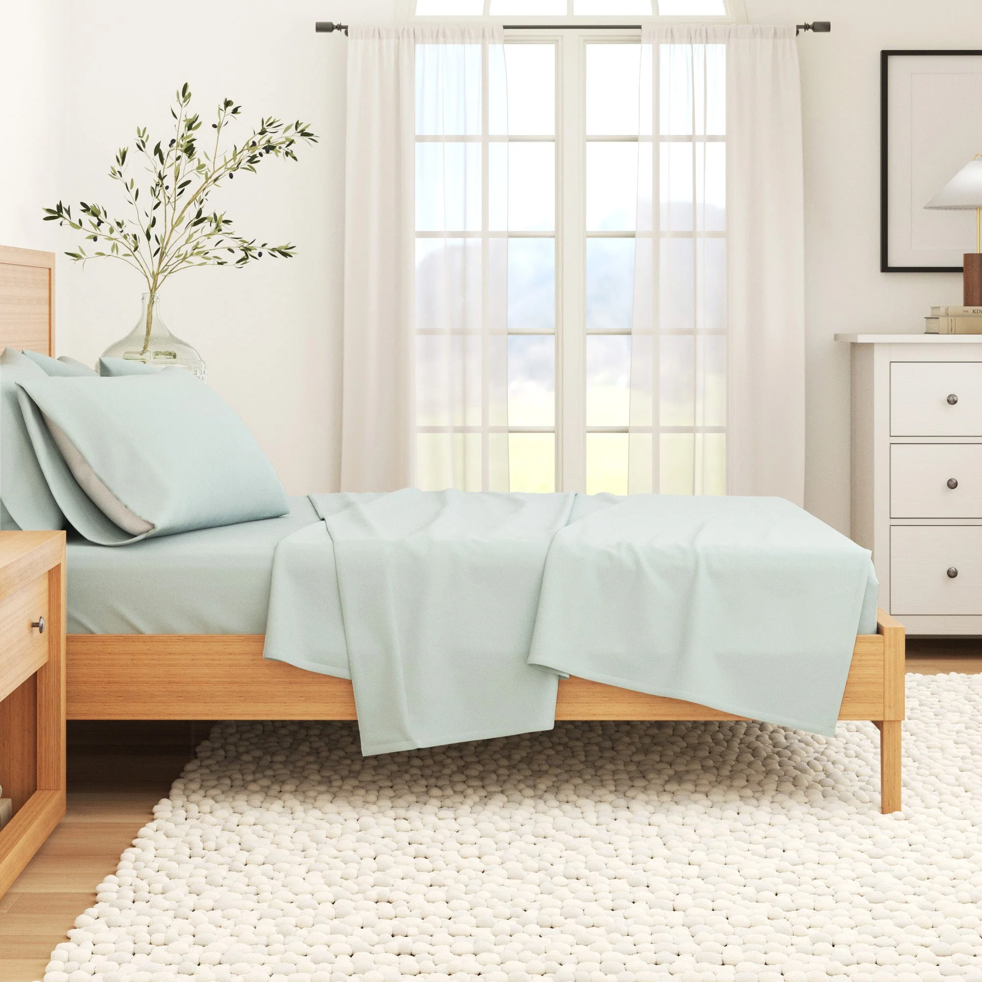 Cotton Solid Flannel Sheet - Nordic Collection - Image 24