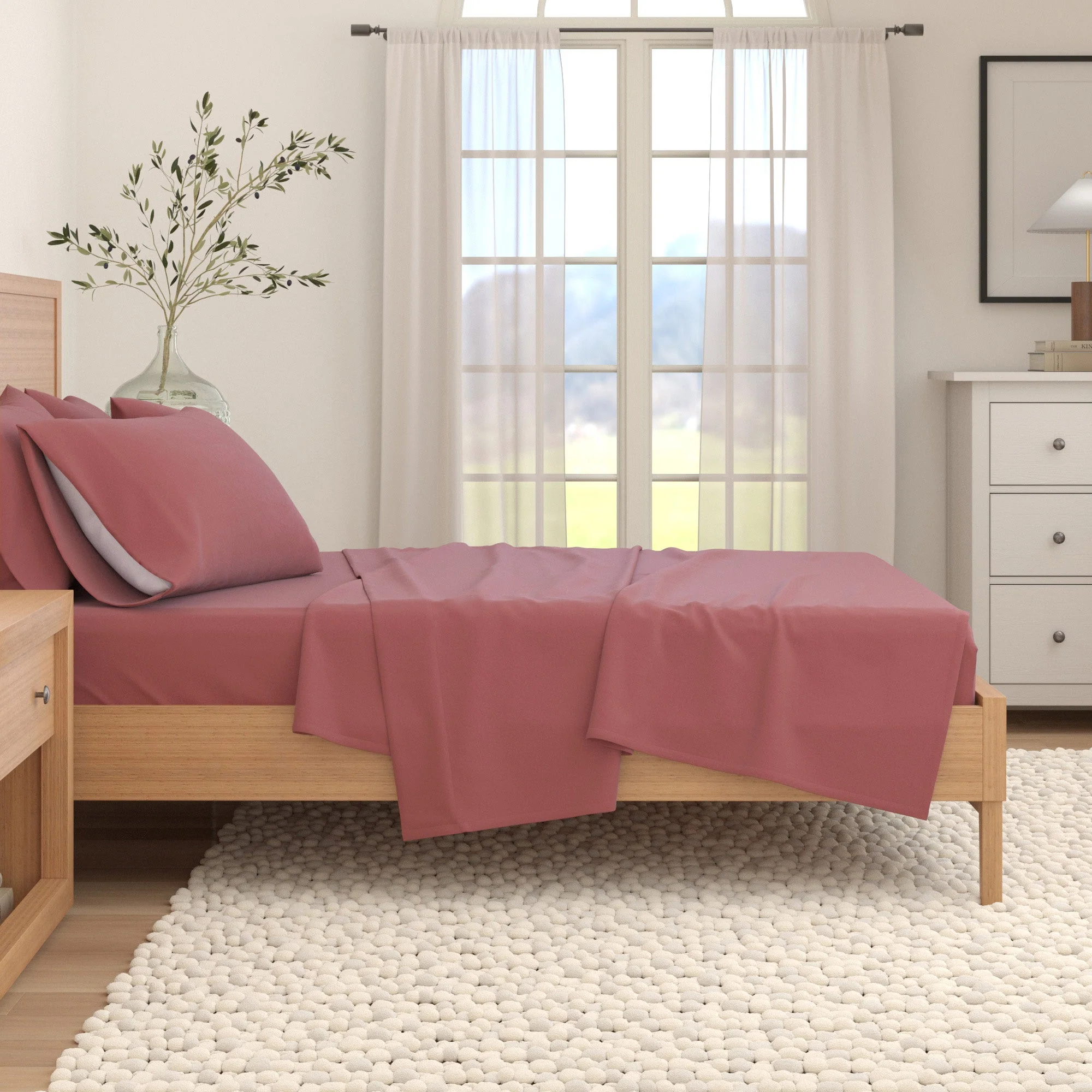 Cotton Solid Flannel Sheet - Nordic Collection - Image 36