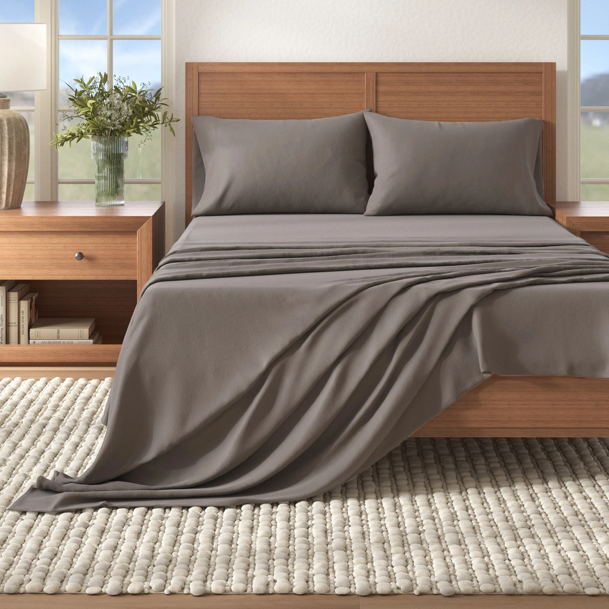 Cotton Solid Flannel Sheet - Nordic Collection - Image 54