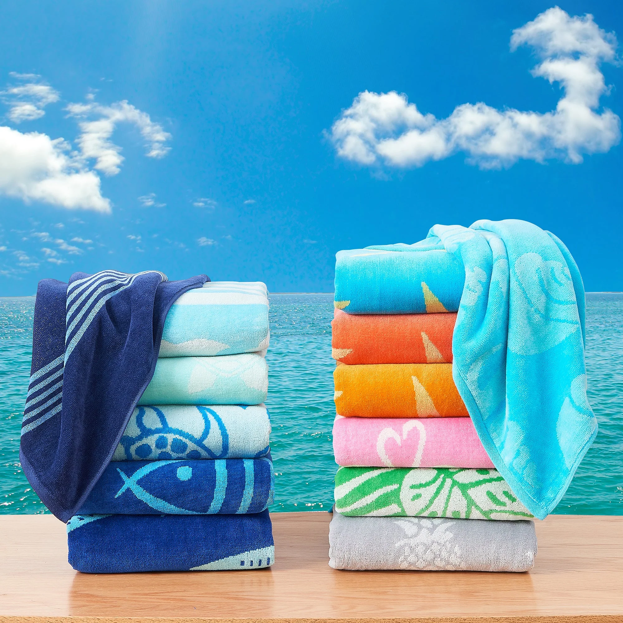 Cotton Velour Beach Towel - Maui Collection - Image 30