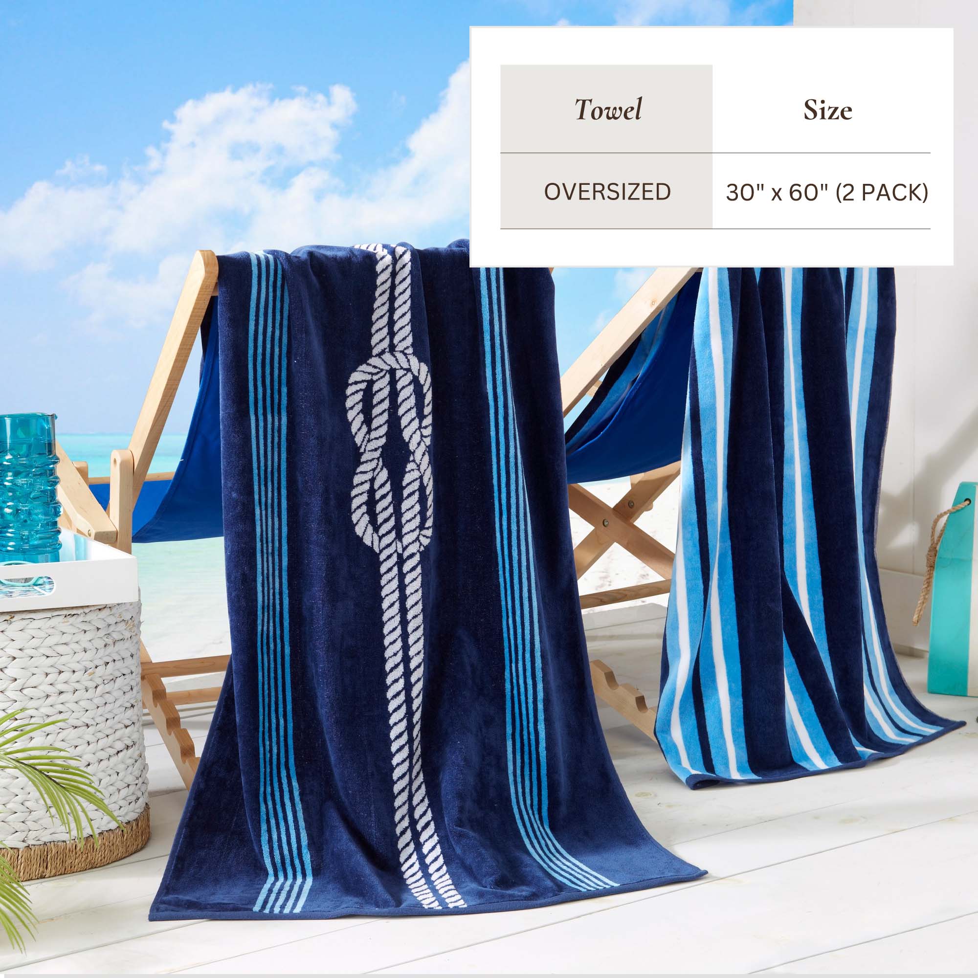 Cotton Velour Beach Towel - Maui Collection - Image 65
