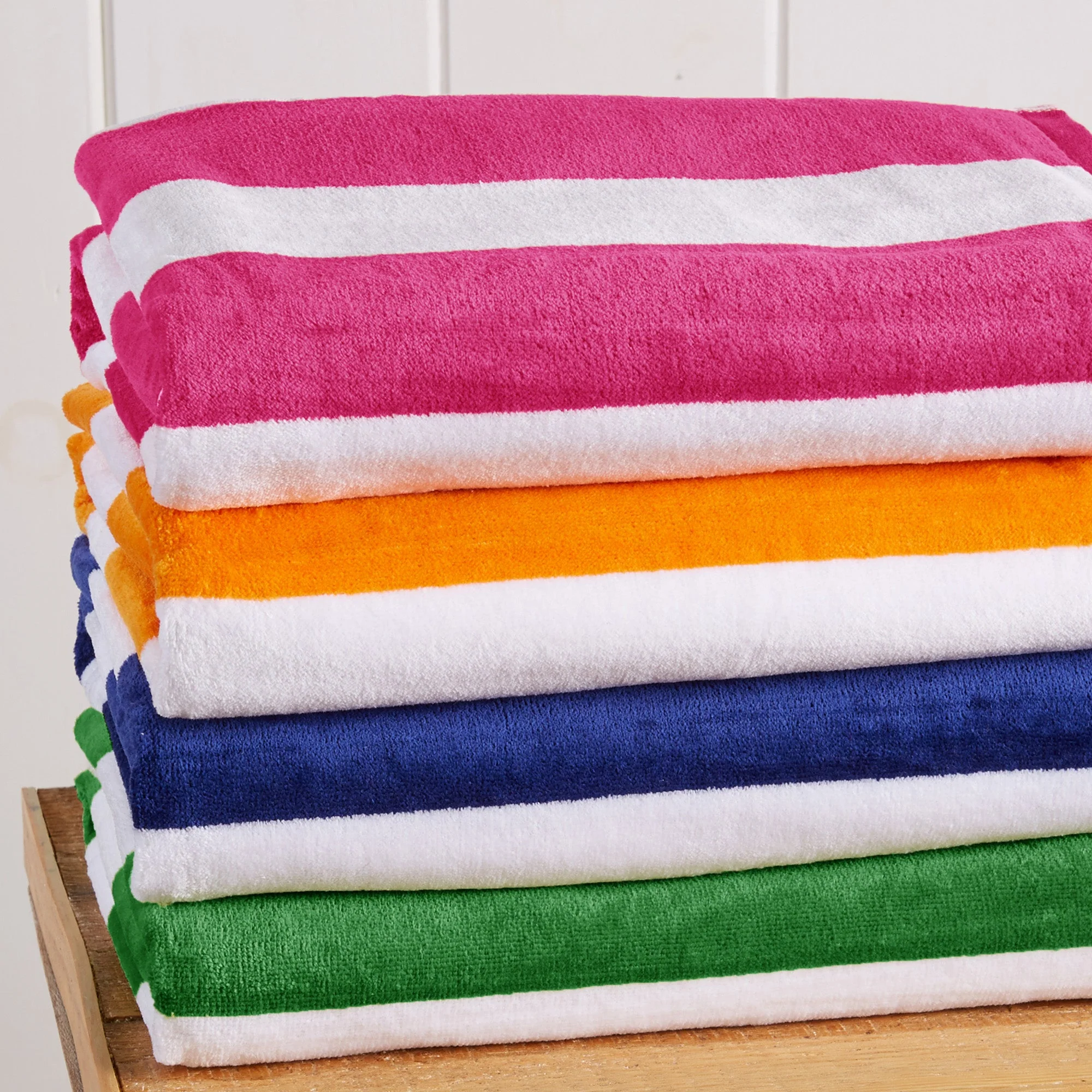 Cotton Velour Cabana Stripe Beach Towel - Novia Collection - Image 161