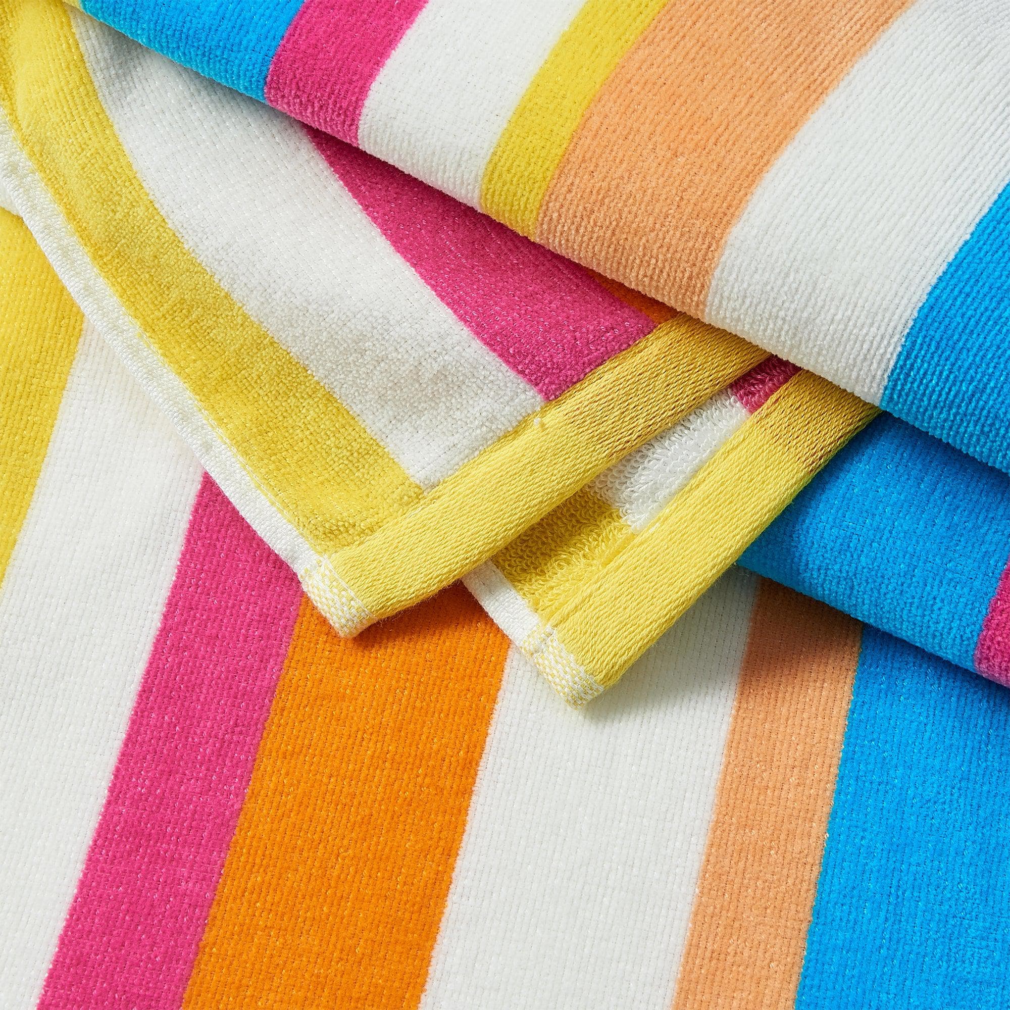 Cotton Velour Cabana Stripe Beach Towel - Novia Collection - Image 179
