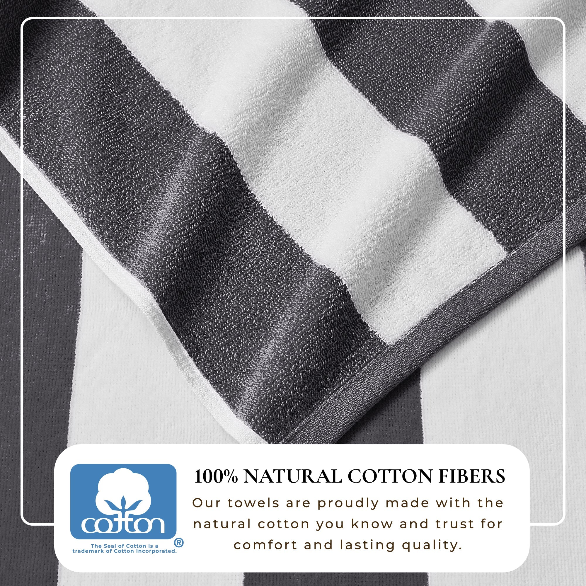 Cotton Velour Cabana Stripe Beach Towel - Novia Collection - Image 9