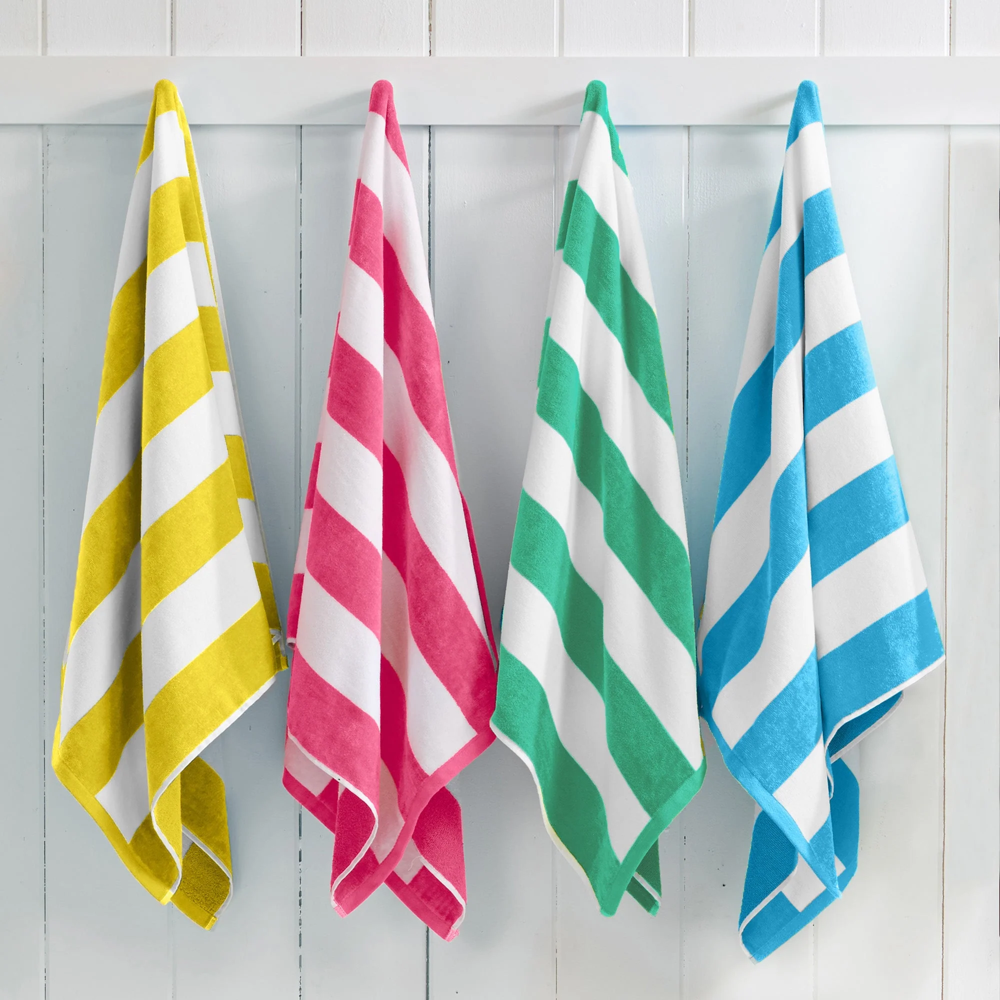 Cotton Velour Cabana Stripe Beach Towel - Novia Collection - Image 91