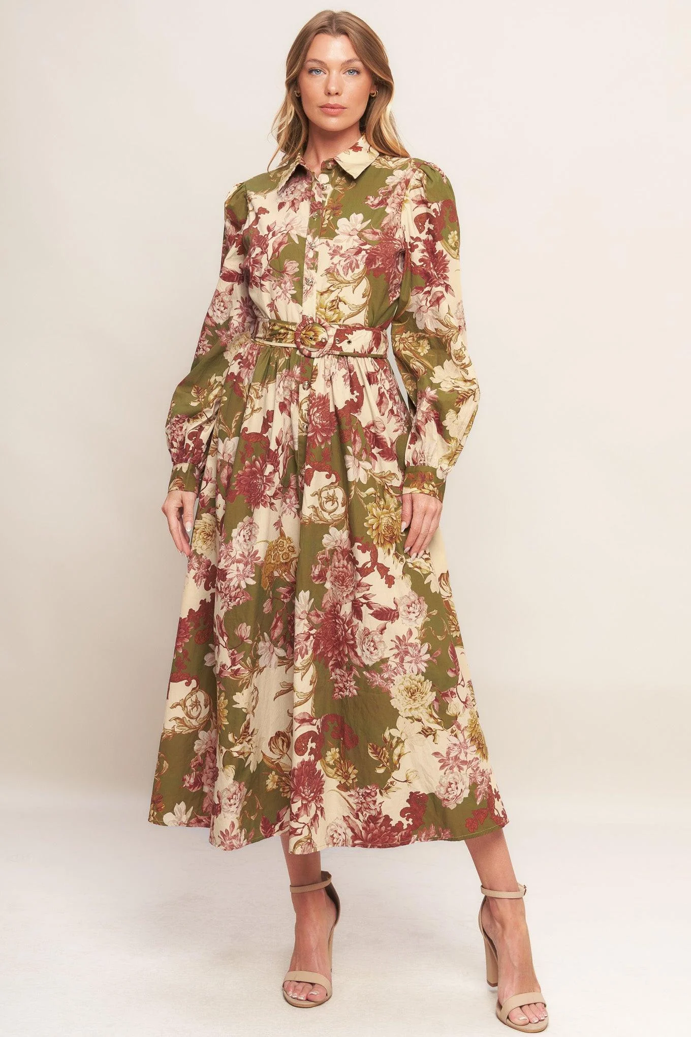 Country Romance Woven Midi Dress