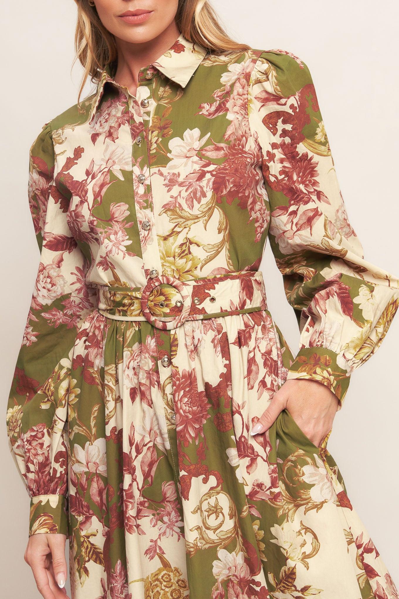 Country Romance Woven Midi Dress - Image 4