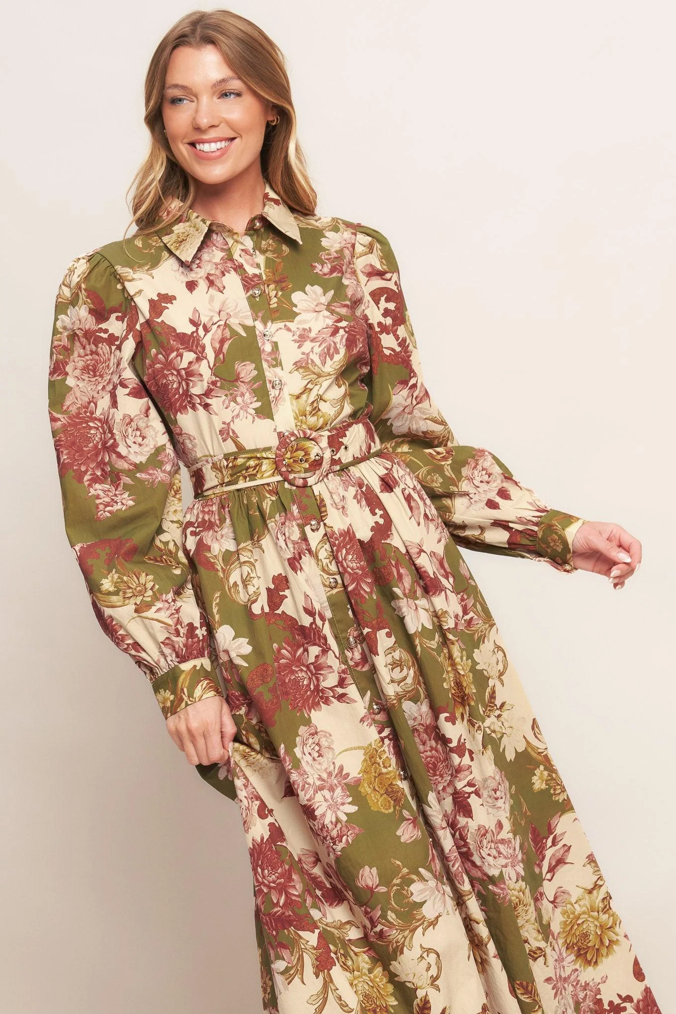 Country Romance Woven Midi Dress - Image 5