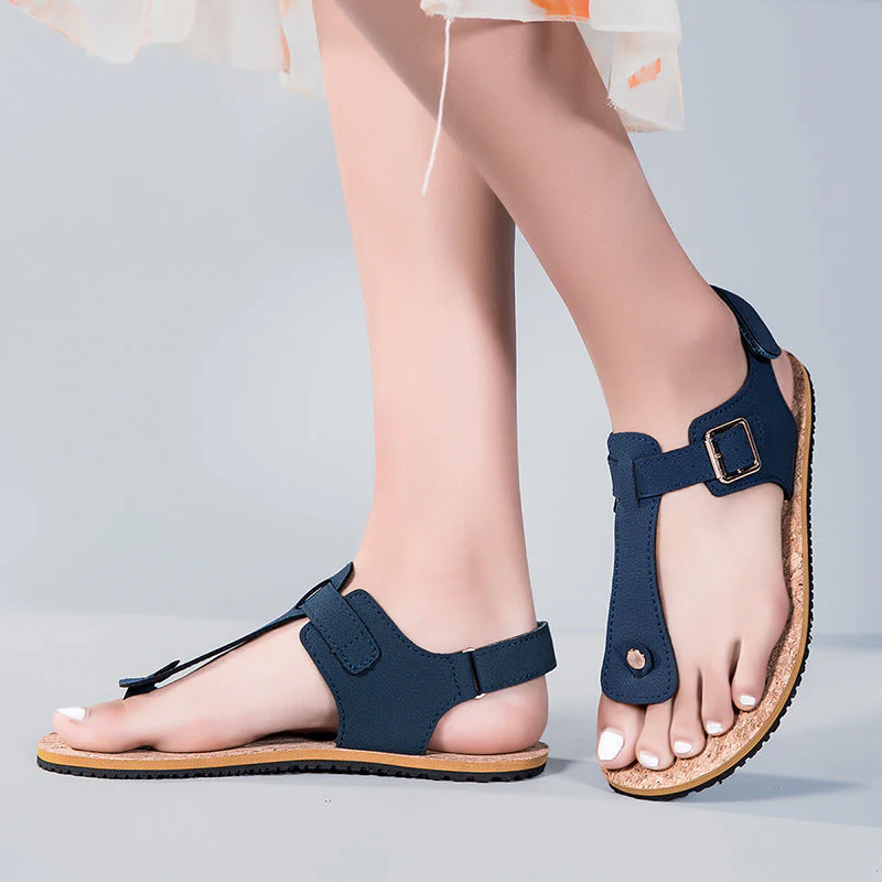 Cowhide Buckle Strap Sandals – Sheepskin Lined Non-Slip - Image 3