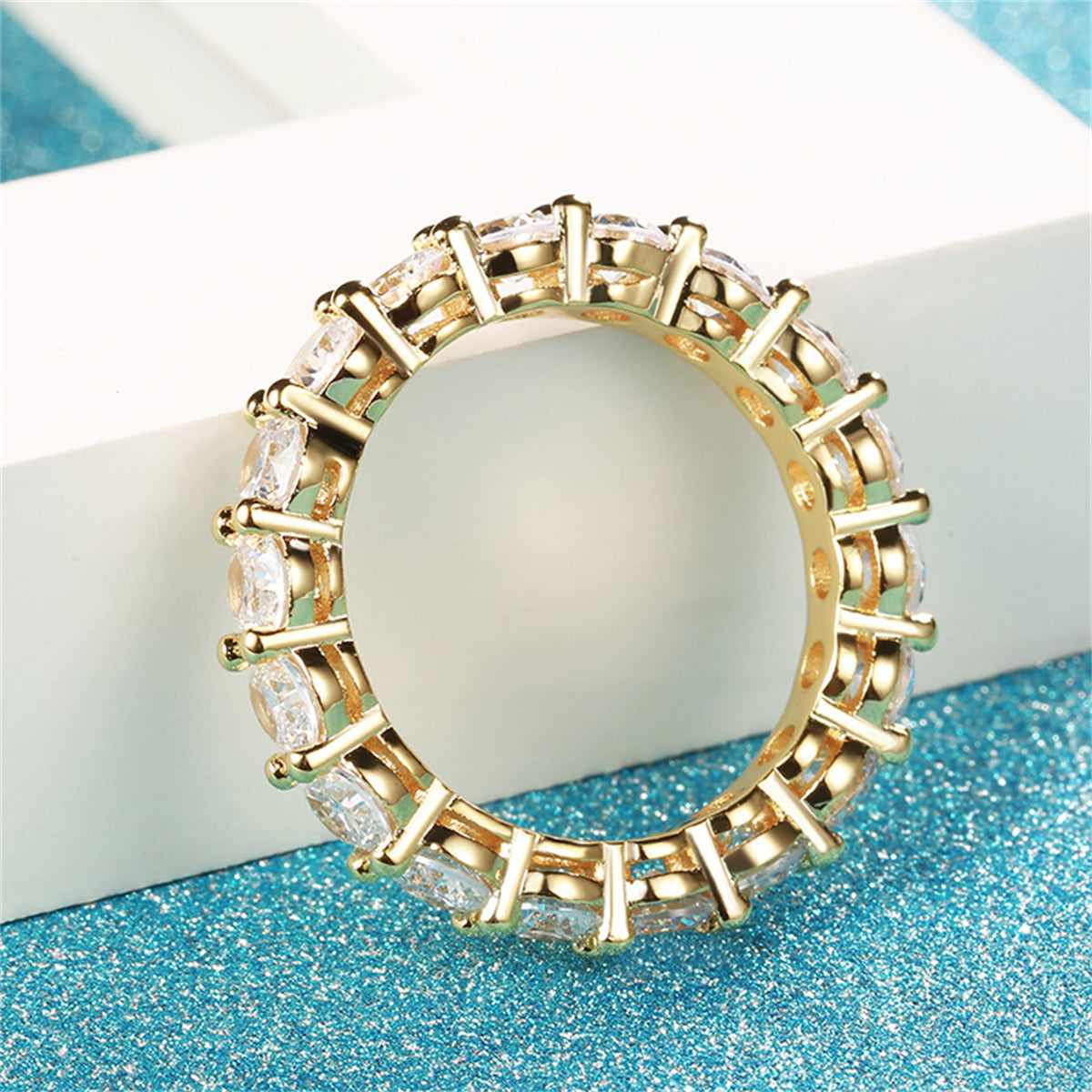 Crystal & Goldtone Eternity Band - Image 2