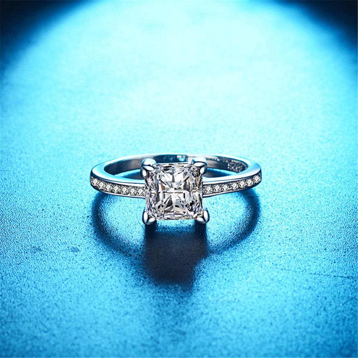 Cubic Zirconia & Crystal Princess-Cut Ring - Image 2