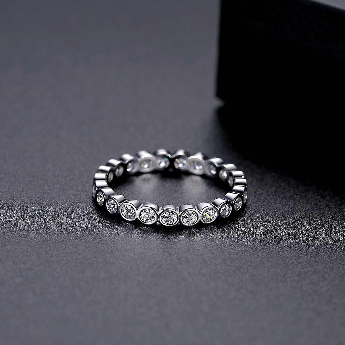 Cubic Zirconia & Silvertone Band - Image 3