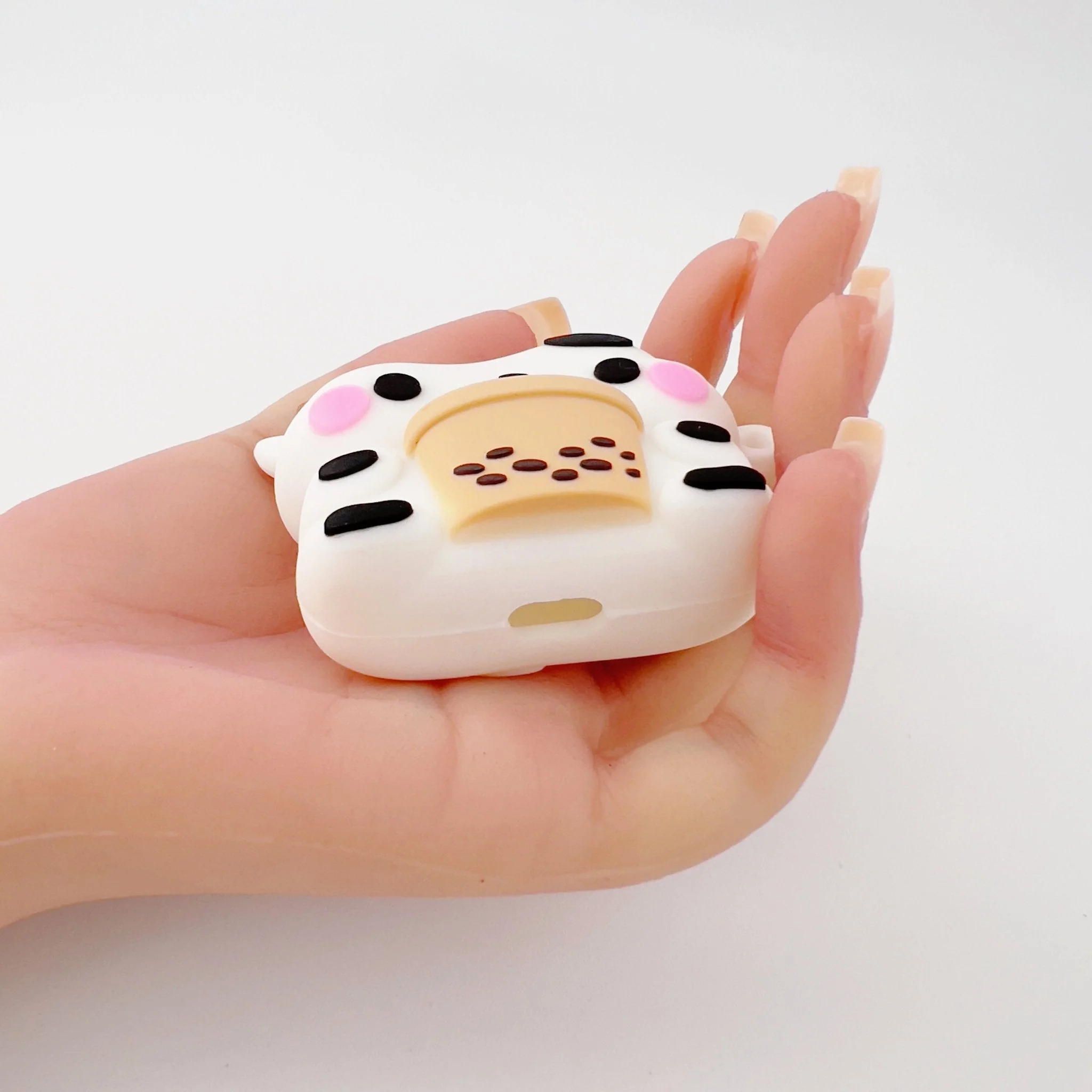 Cute Milk Cow Boba Case – Silicone AirPods Cover for 1, 2, 3, or Pro - Image 4