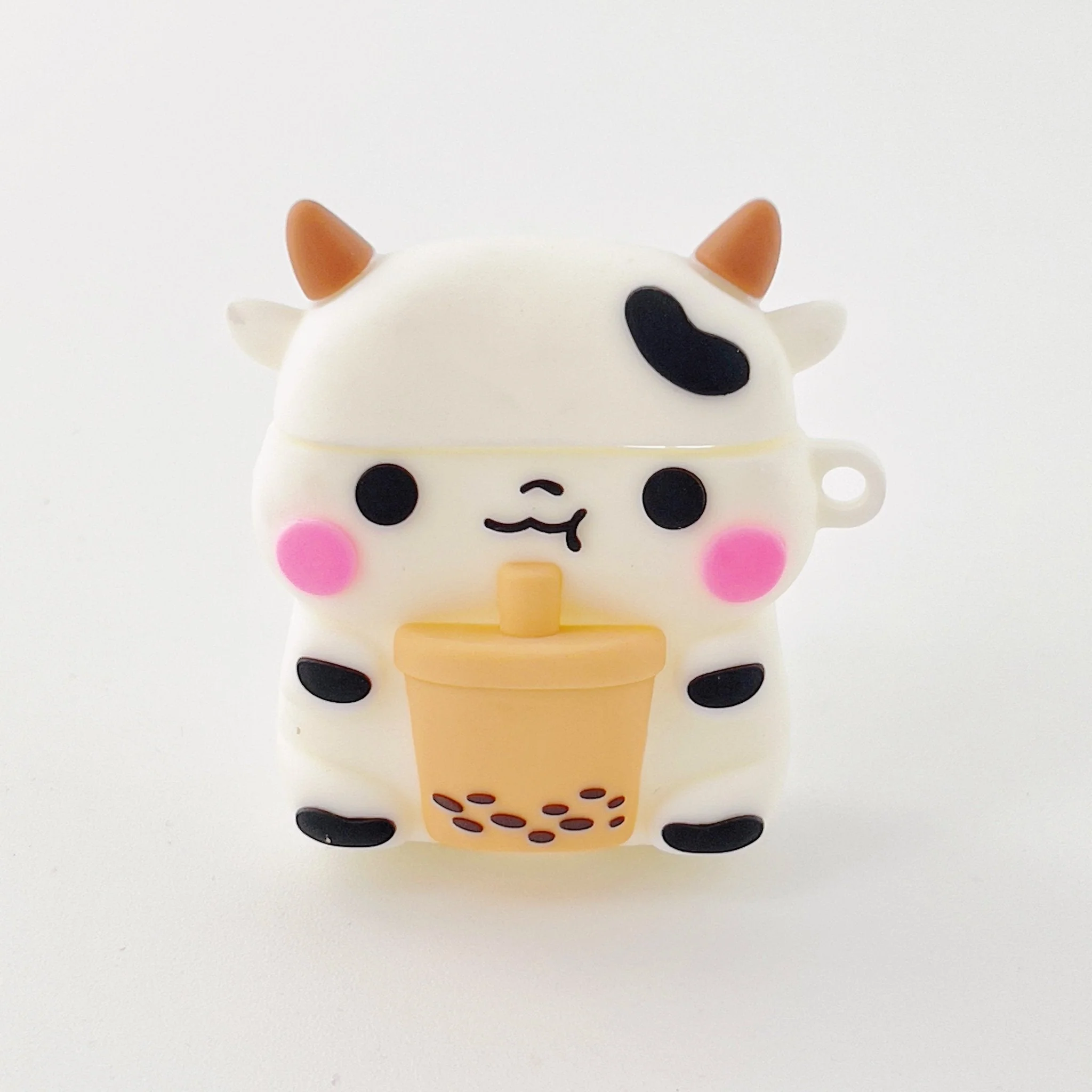 Cute Milk Cow Boba Case – Silicone AirPods Cover for 1, 2, 3, or Pro - Image 6