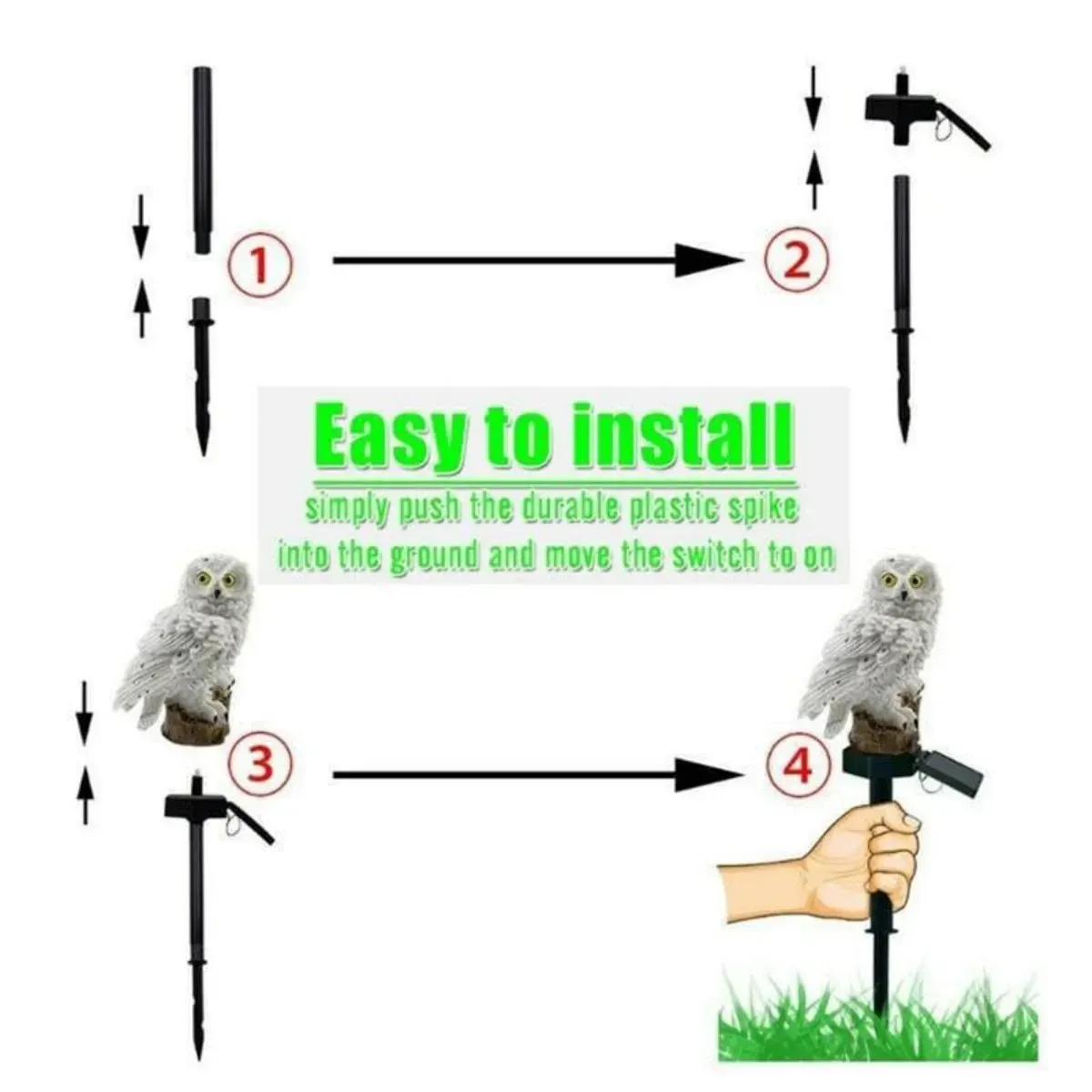 Cute Owl Solar Garden Decoration Light - Image 5