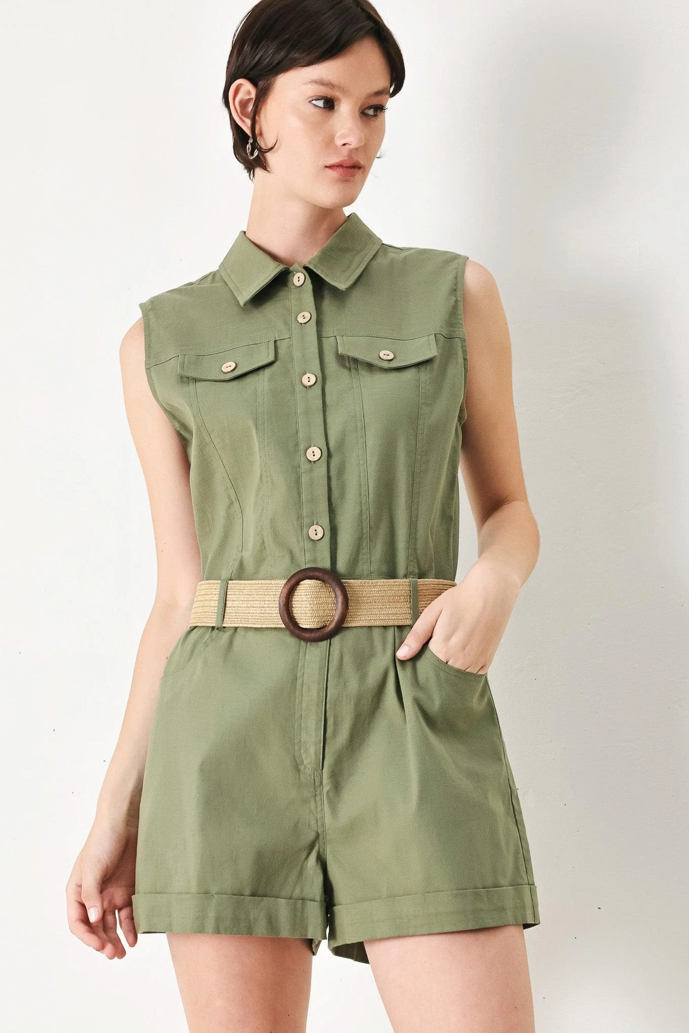 Cutie Explorer Woven Romper - Image 3